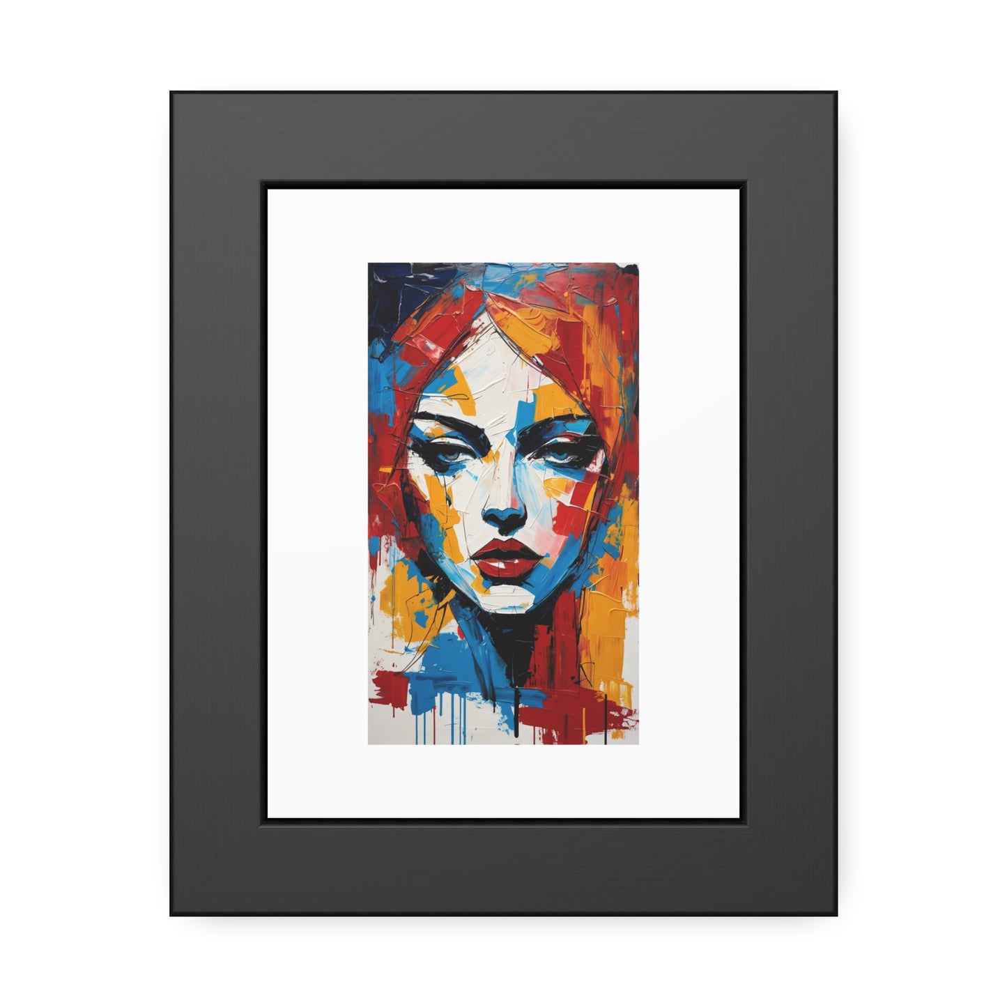 Framed Abstract Portrait of a Woman Print