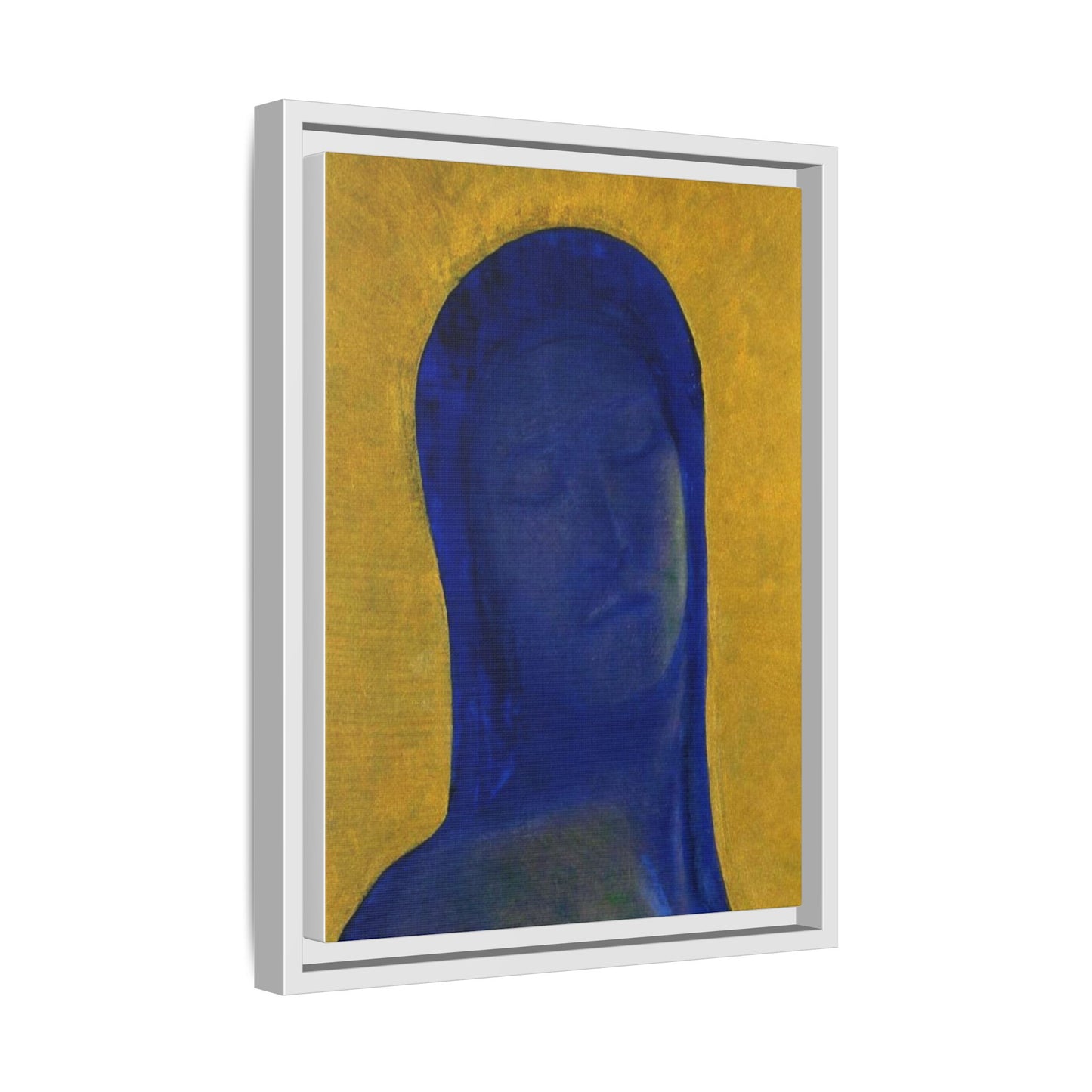 Closed Eyes by Odilon Redon Framed Matte Canvas Wall Art Print