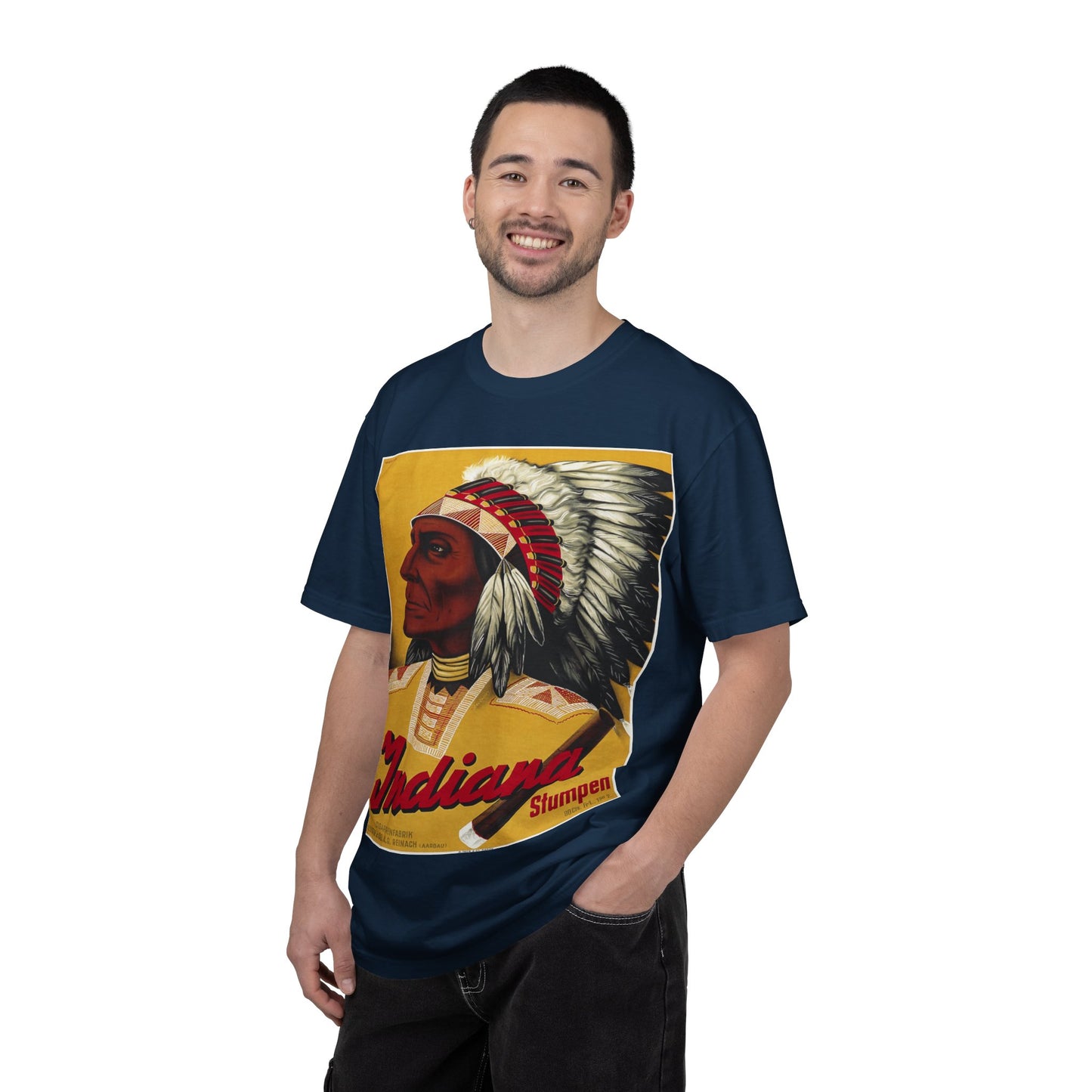T-Shirt — Retro 'Indiana' Native Chief Vintage Poster Design