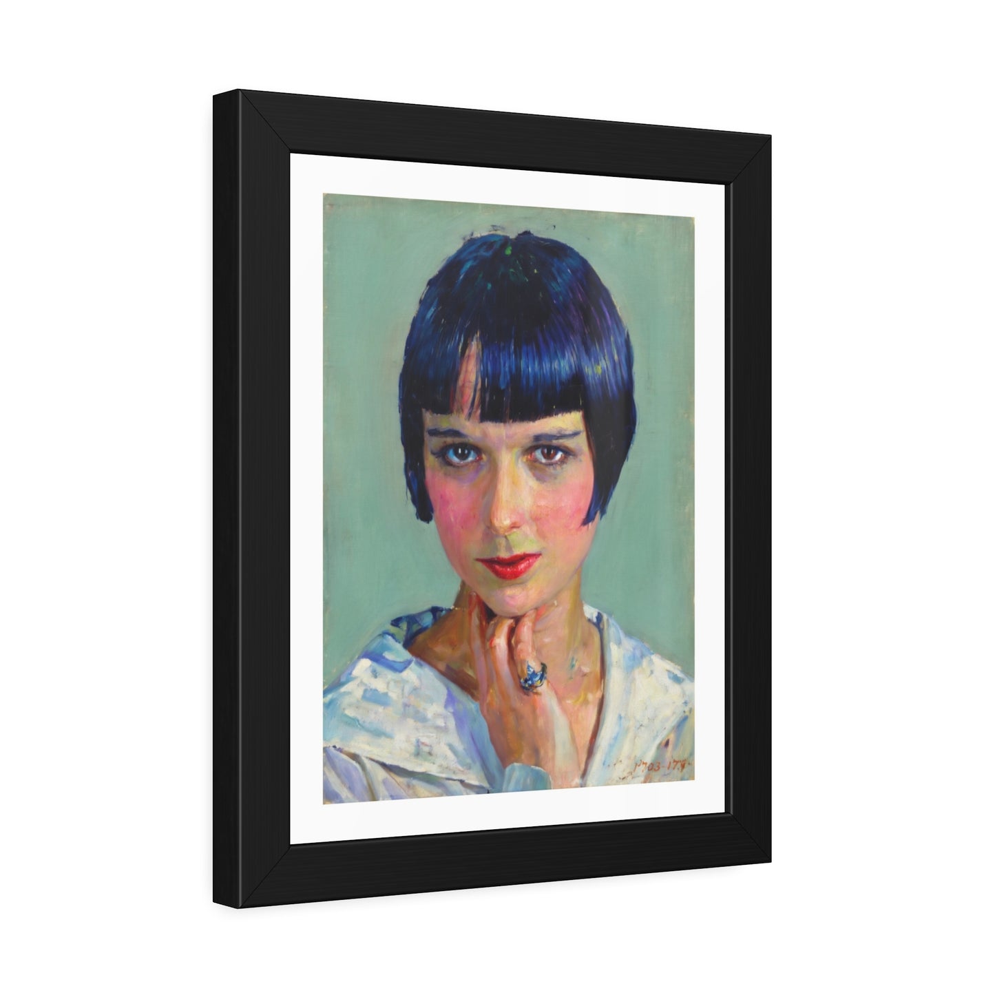 Vintage Portrait Framed Poster — 1920s Flapper Art Print