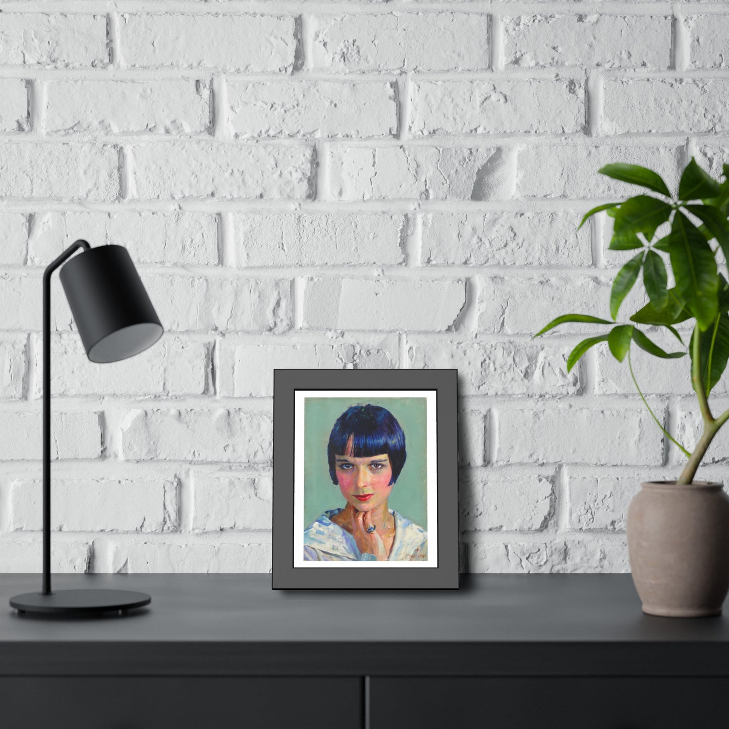 Vintage Portrait Framed Poster — 1920s Flapper Art Print