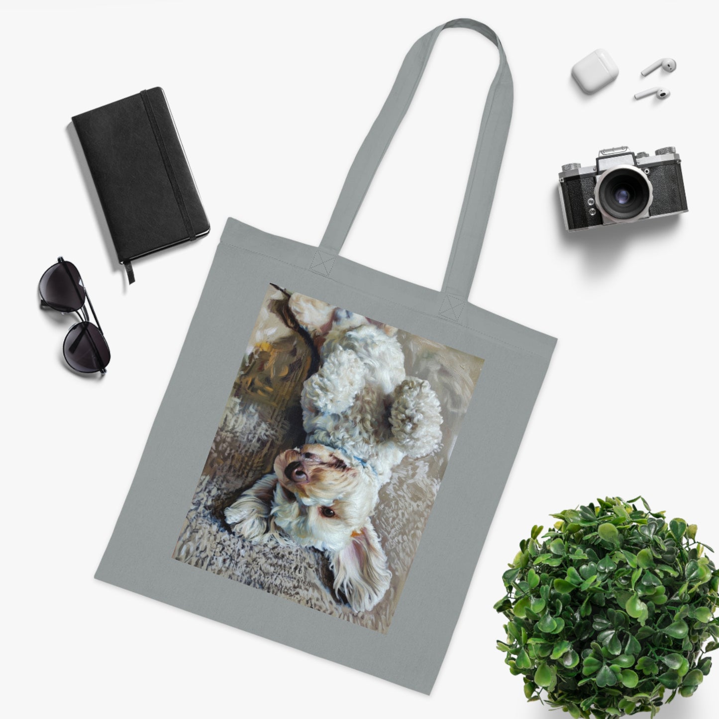 Cute Puppy Photo Cotton Tote — Adorable Dog Lover Gift Tote Bag