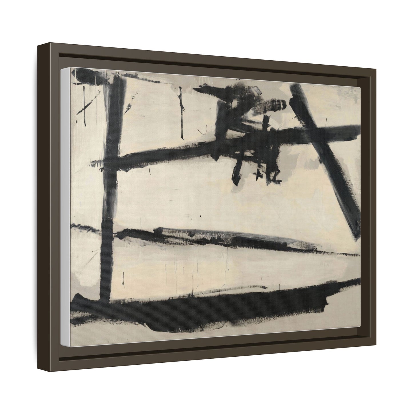 Painting Number 2 by Franz Kline Framed Abstract Canvas Art Print