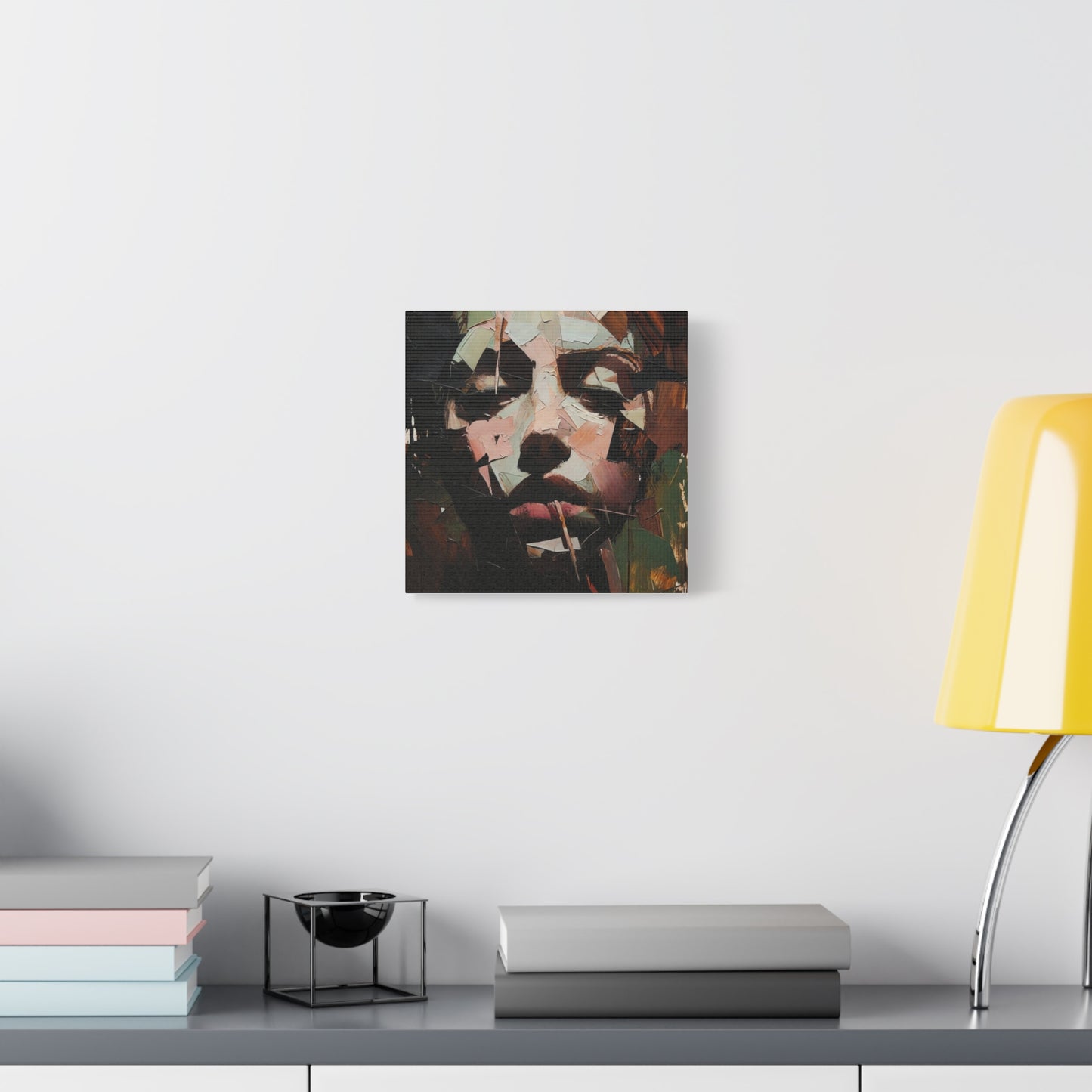 Abstract Portrait Matte Stretched Canvas (1.25") — Contemporary Textured Face Art