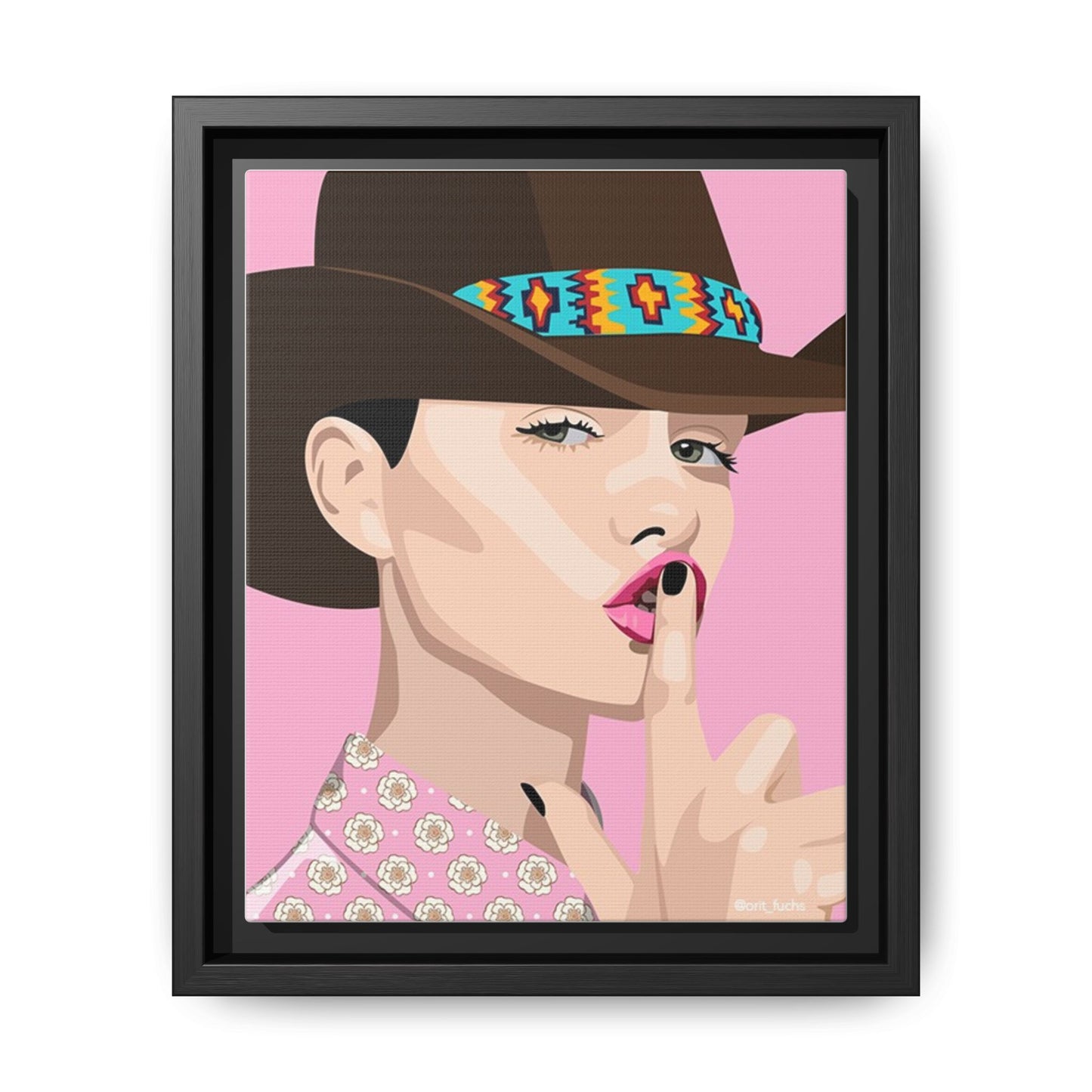 Vivid 63 by Orit Fuchs Matte Framed Canvas Wall Art