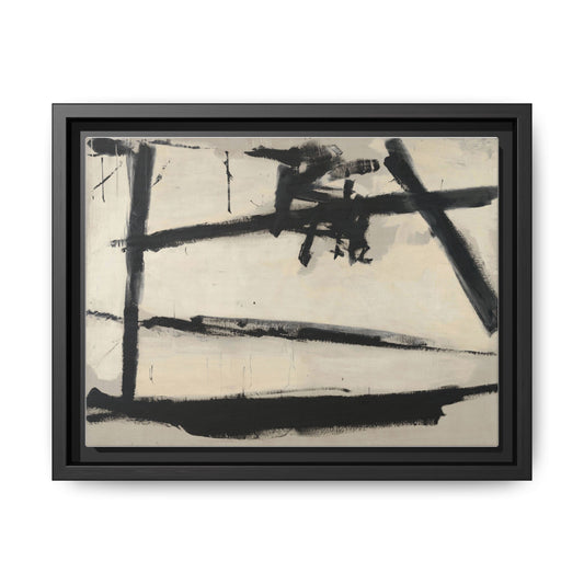 Painting Number 2 by Franz Kline Framed Abstract Canvas Art Print