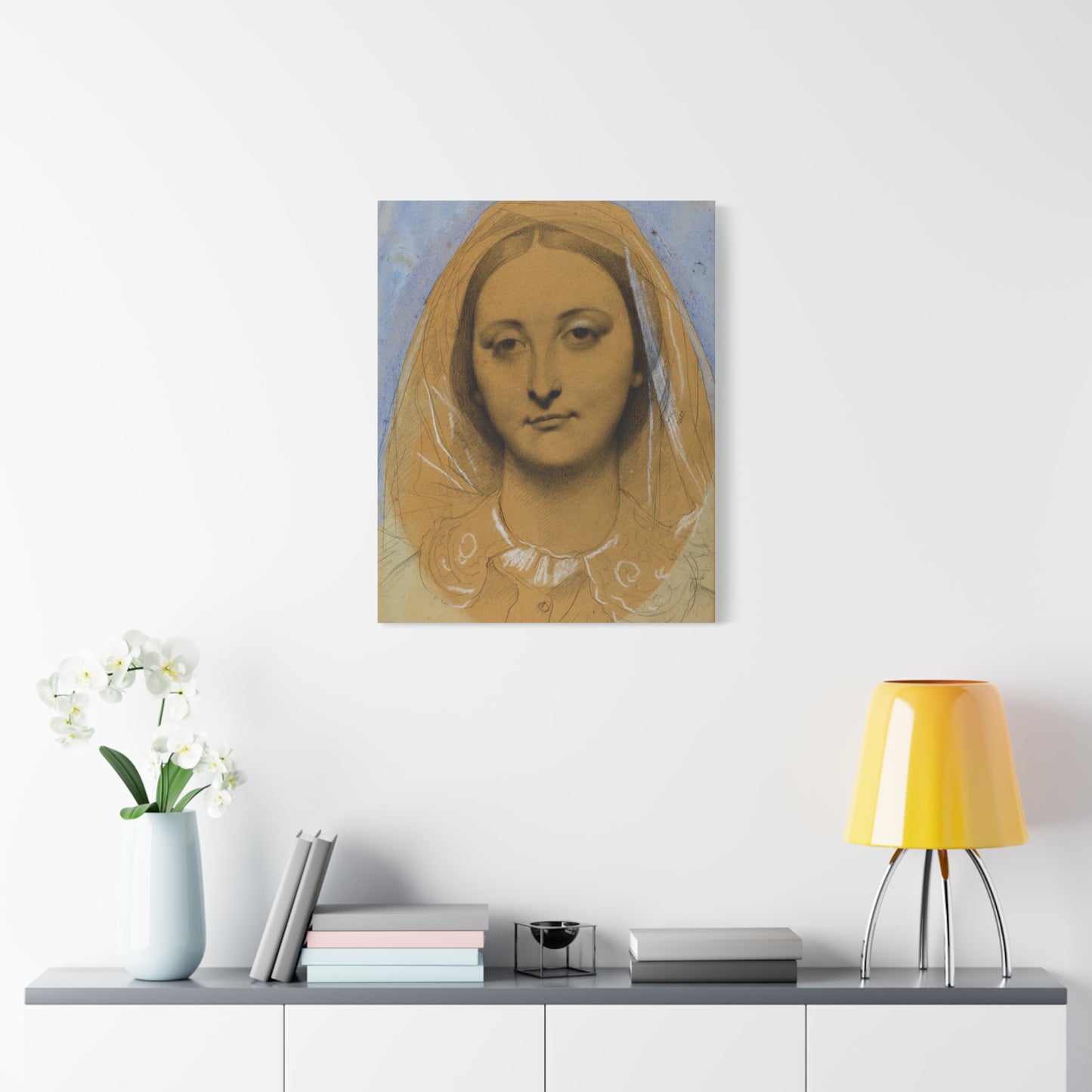 Mademoiselle Mary de Borderieux by Jean Auguste Dominique Ingres Matte Stretched Canvas Wall Art