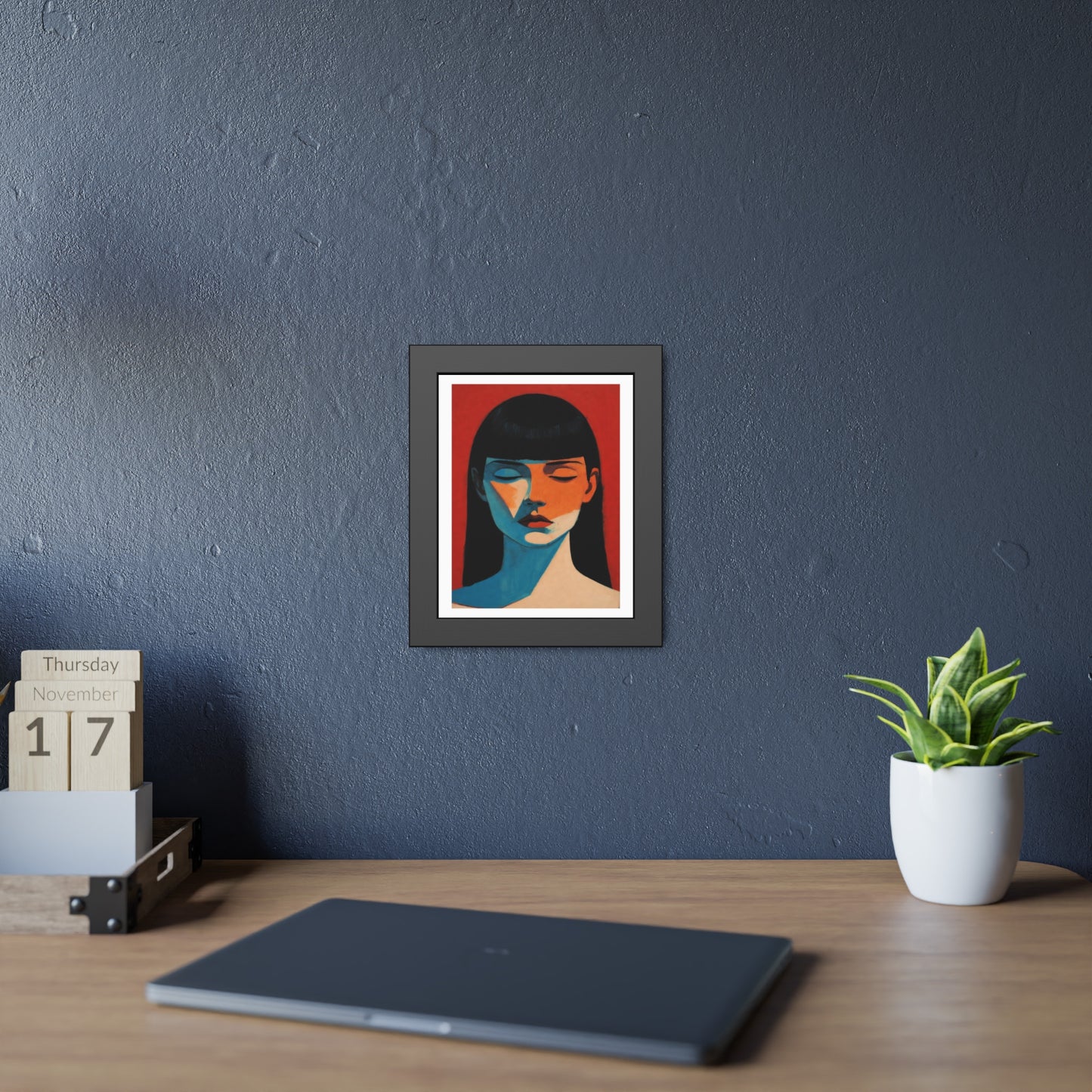 Framed Art Print — Moody Portrait Poster