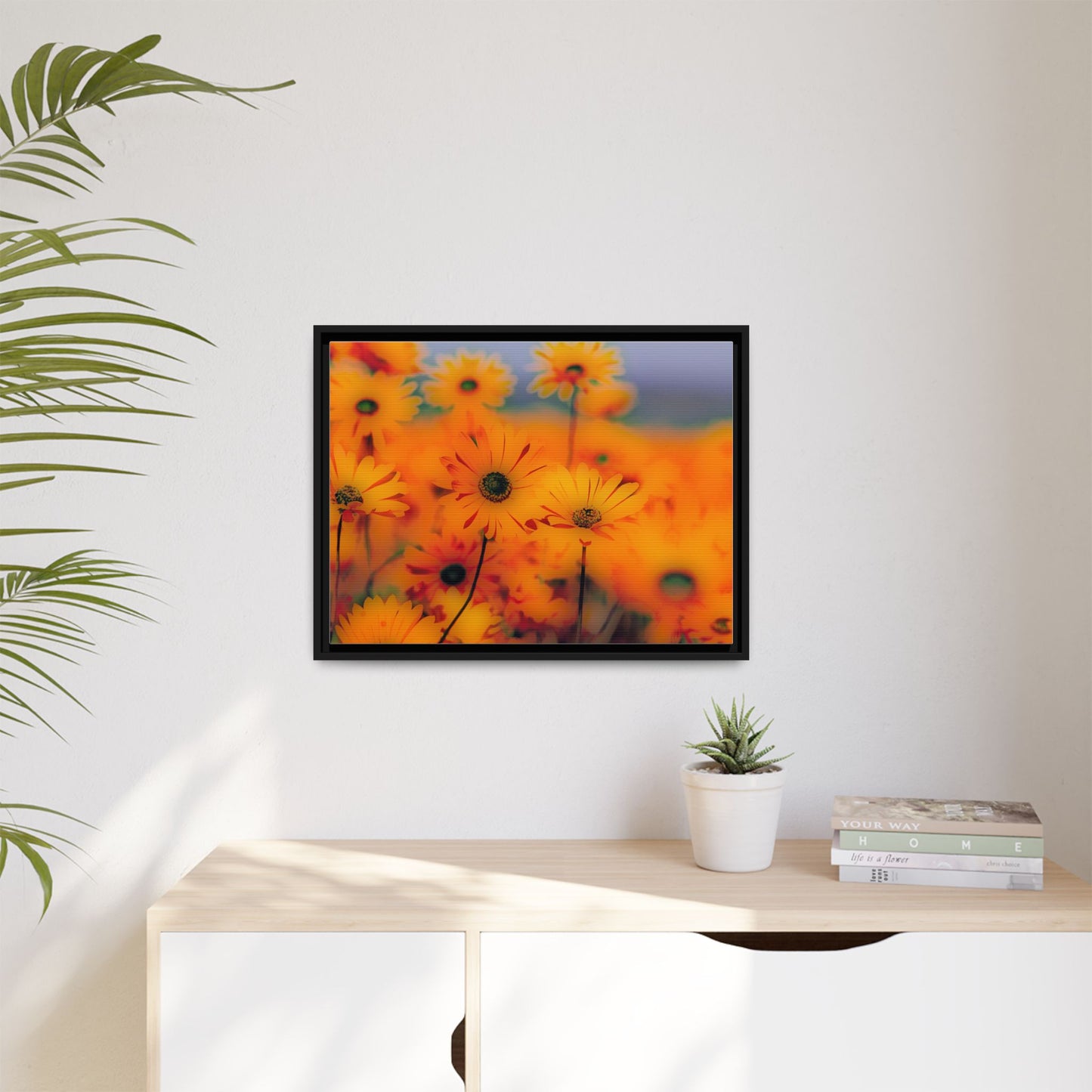 Bee Garden by Norman Barrett Framed Matte Canvas Wall Art Print
