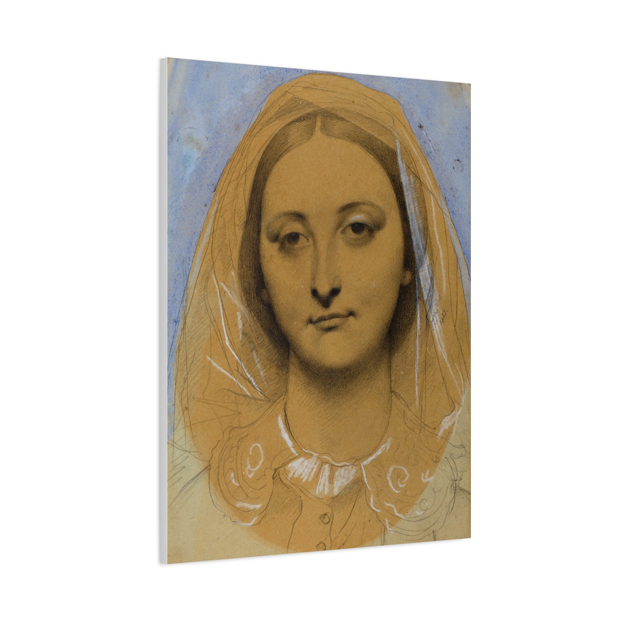 Mademoiselle Mary de Borderieux by Jean Auguste Dominique Ingres Matte Stretched Canvas Wall Art