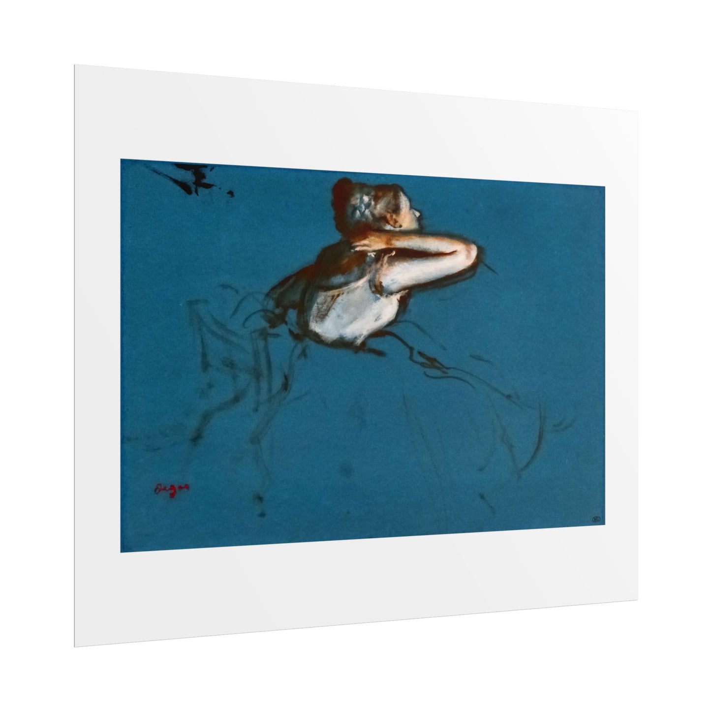 Blue Ballerina by Edgar Degas Wall Art Print