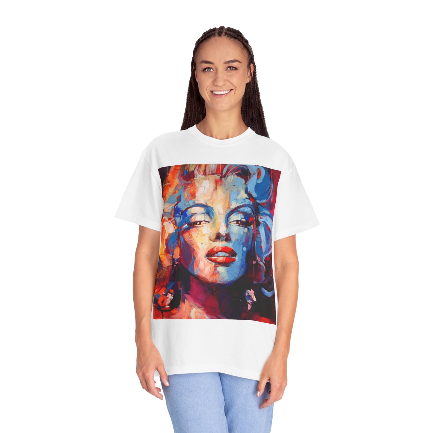Artistic Pop Portrait T-Shirt — Colorful Marilyn-Inspired Graphic Tee