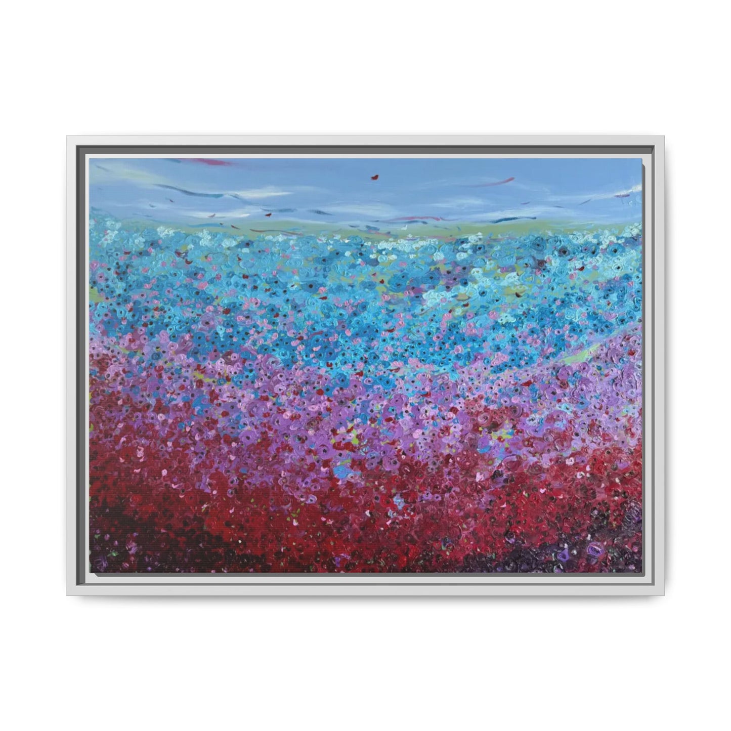 Bloom by Unknown Framed Matte Canvas Abstract Floral Field Wall Art