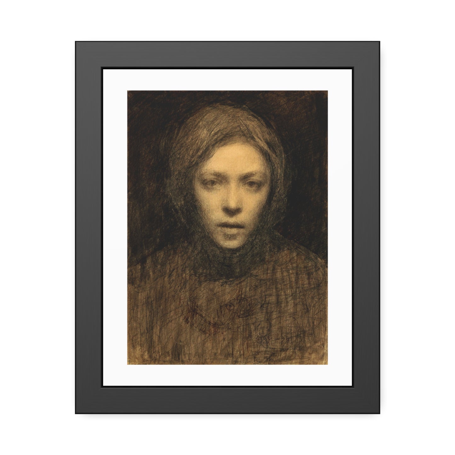 self-portrait by Ellen Thesleff Framed Art Wall Art Print
