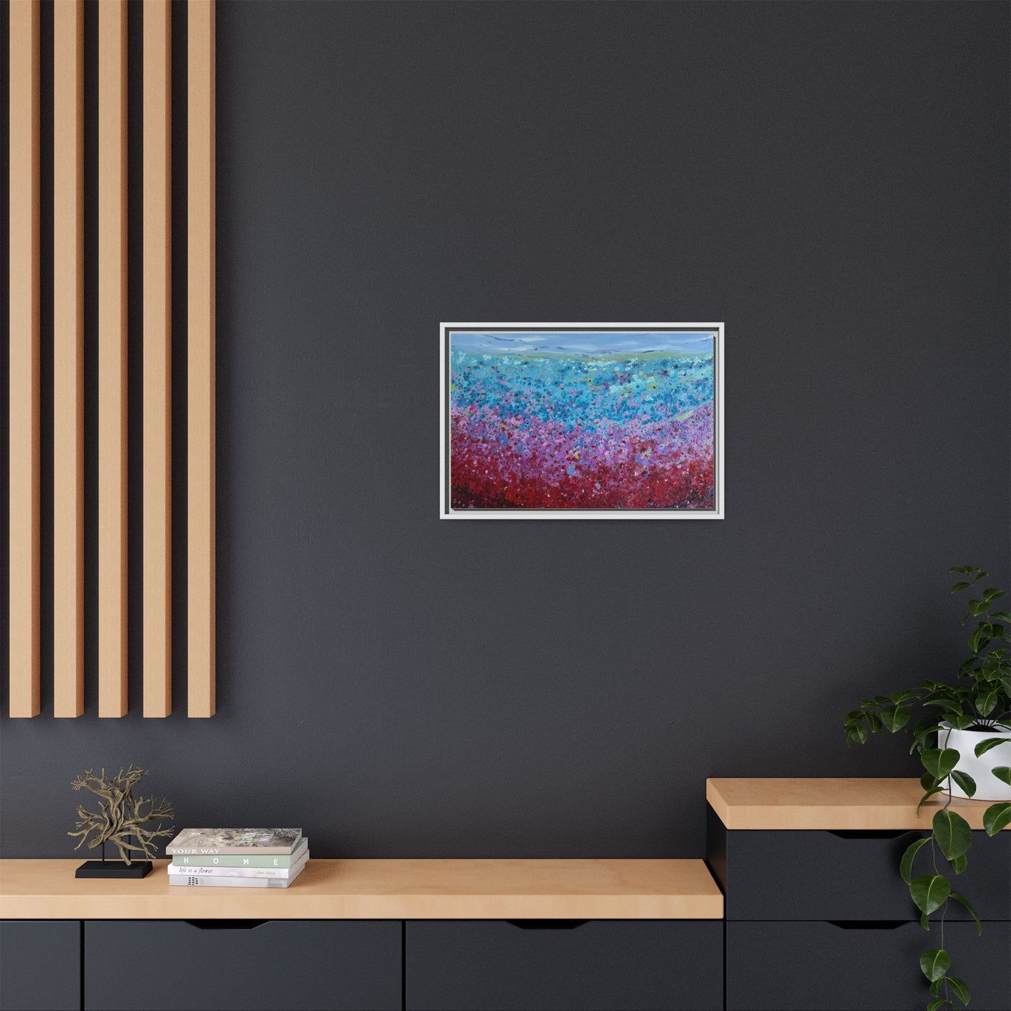 Bloom by Unknown Framed Matte Canvas Abstract Floral Field Wall Art