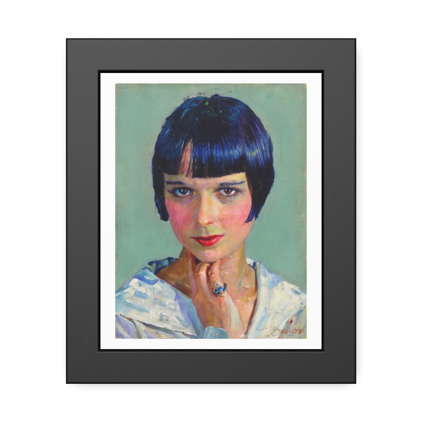 Vintage Portrait Framed Poster — 1920s Flapper Art Print