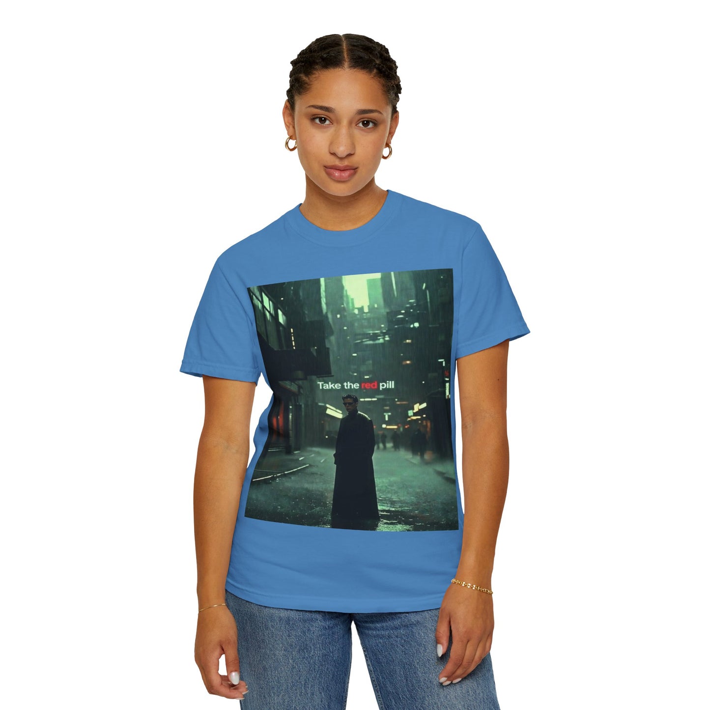 Take the Red Pill T-Shirt — Cyberpunk Noir Graphic Tee