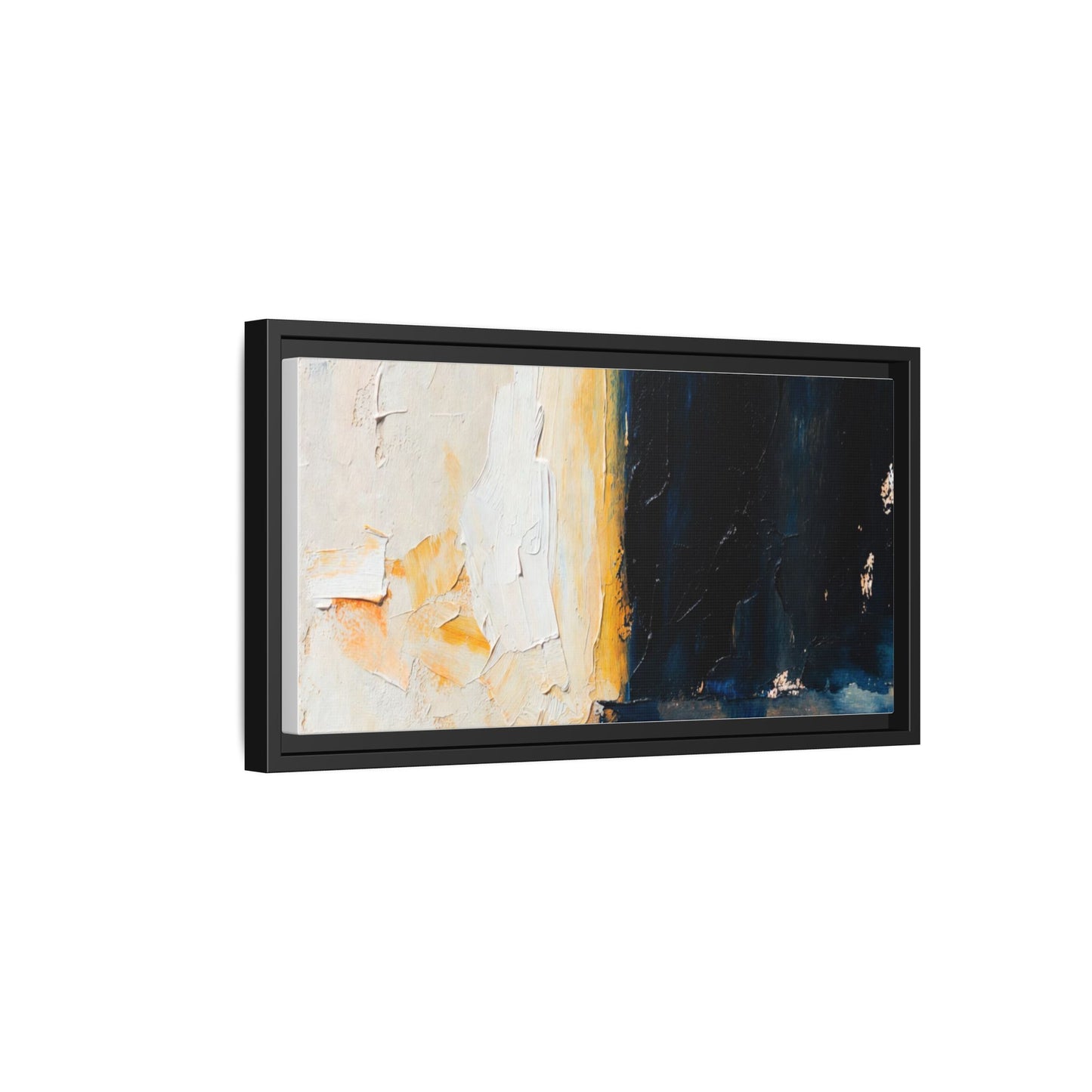 Abstract Coastal Texture Framed Canvas Art — Matte Multi-Color Wall Print