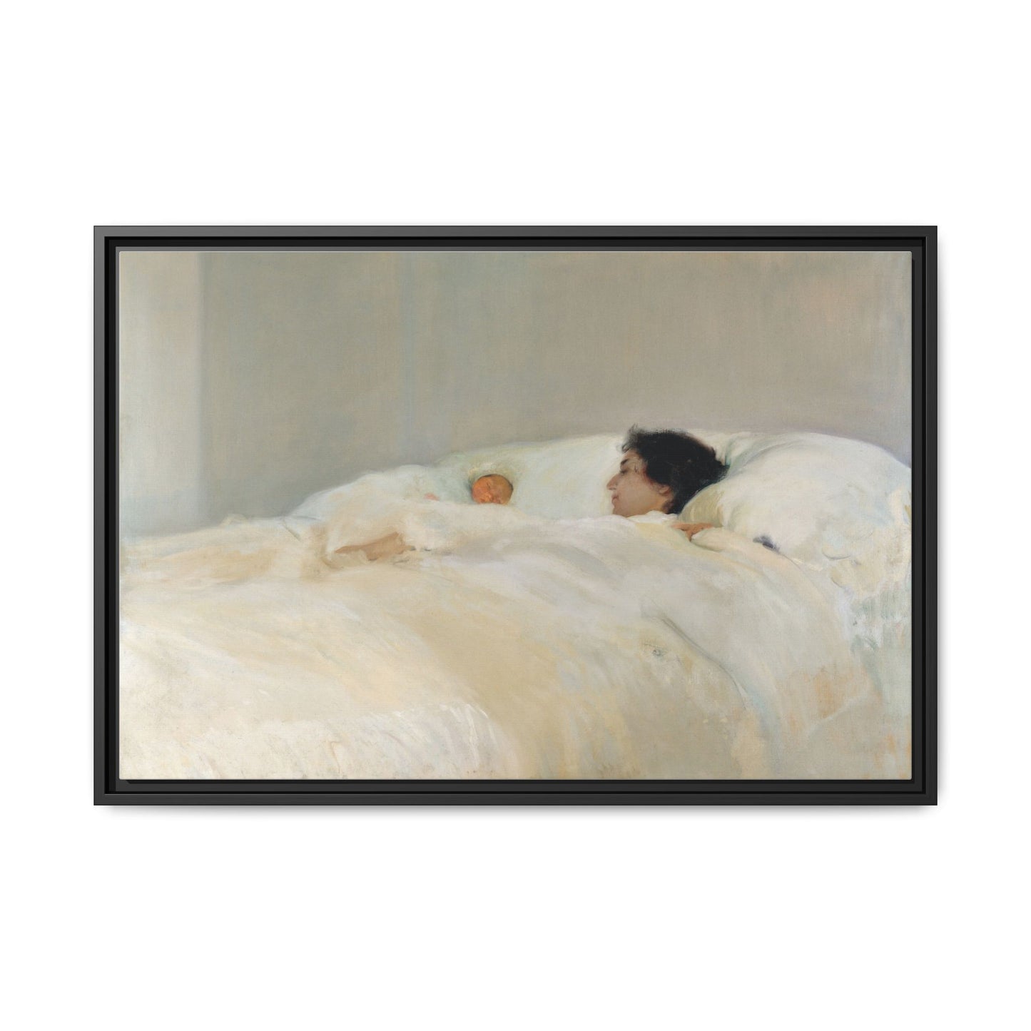 Mother by Joaquin Sorolla y Bastida Framed Matte Canvas Wall Art Print