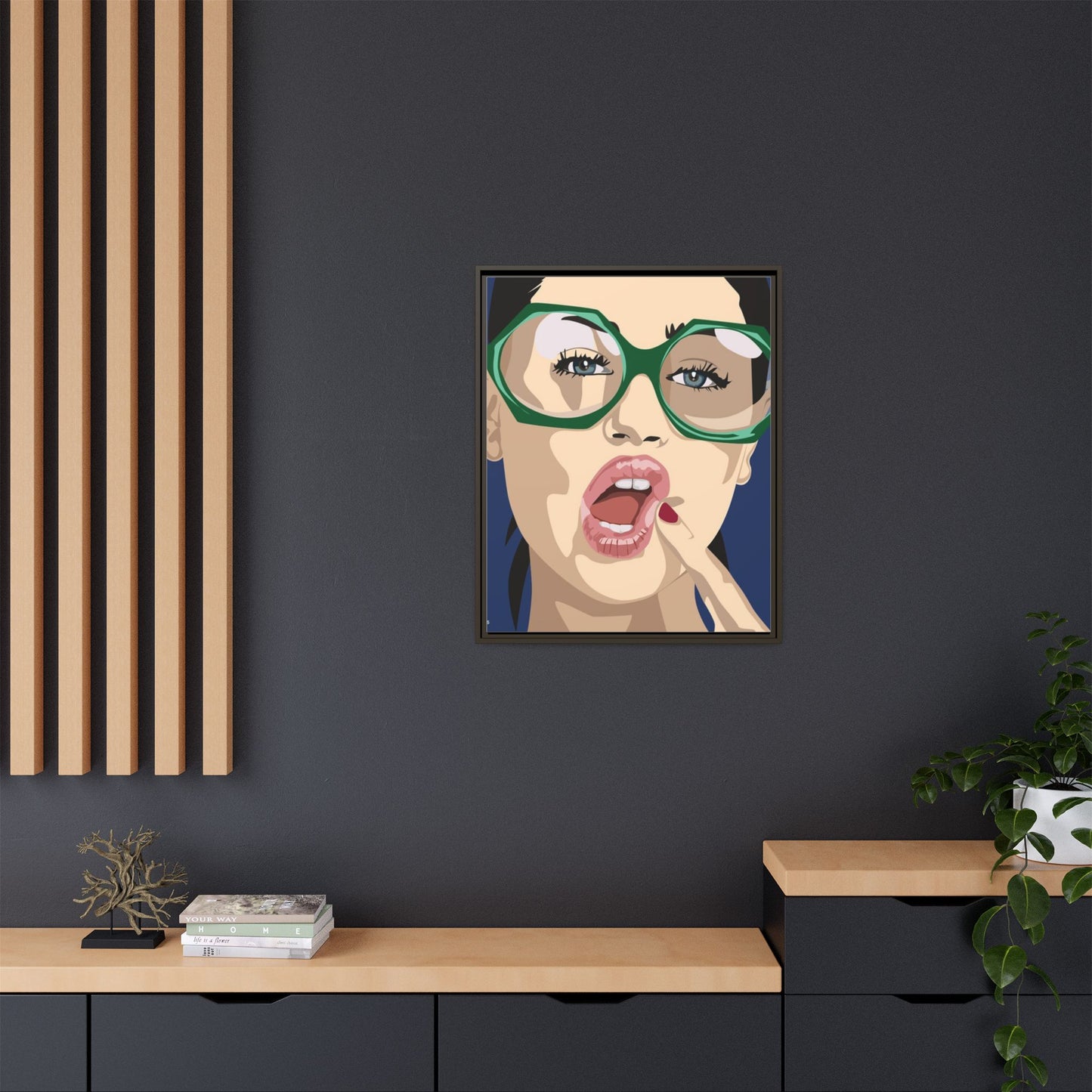 Vivid 2 by Orit Fuchs Matte Canvas Framed Wall Art