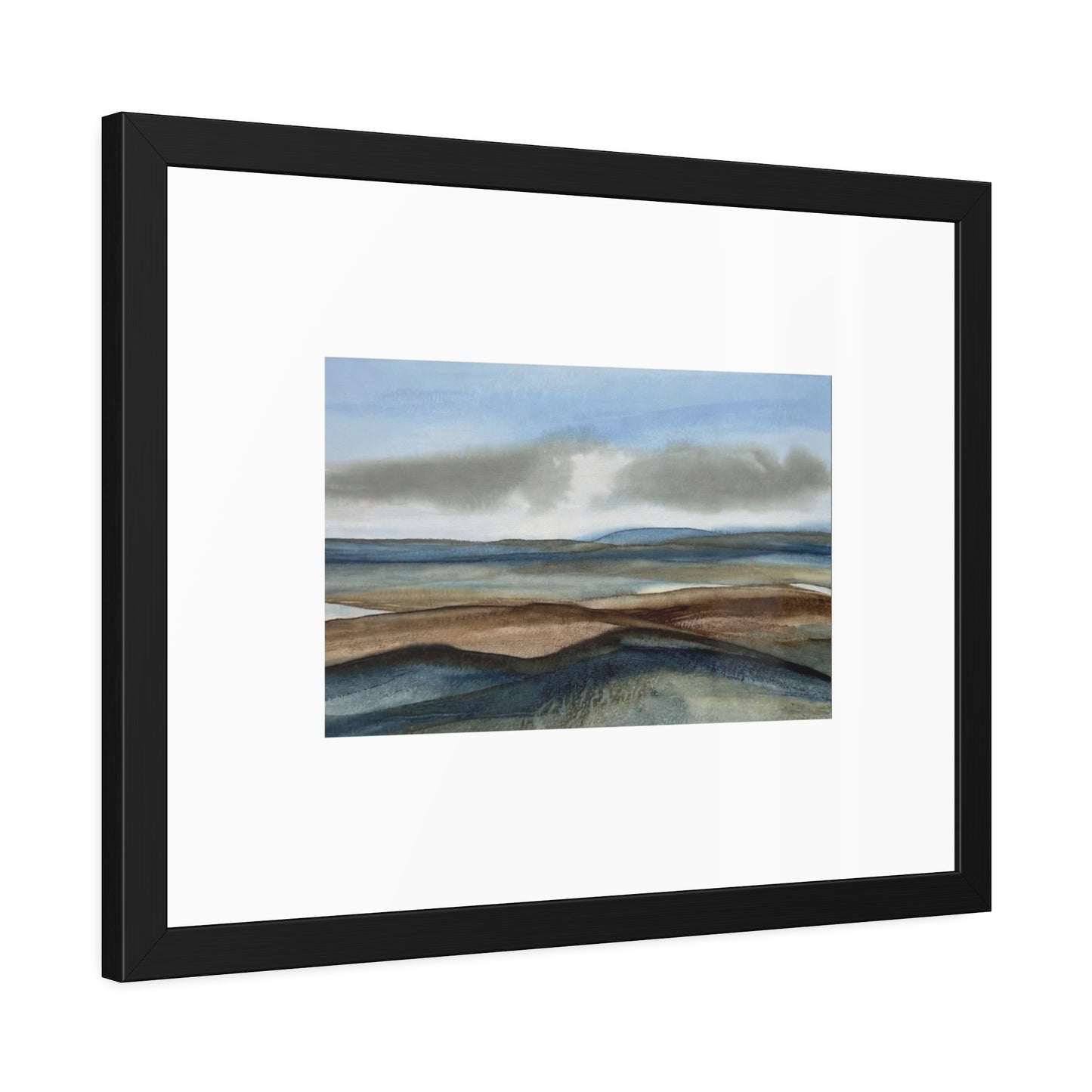 Framed Coastal Landscape Poster — Serene Seascape Wall Art Print