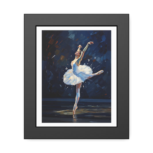 Ballet Dancer Framed Poster — Elegant Prima Ballerina Wall Art