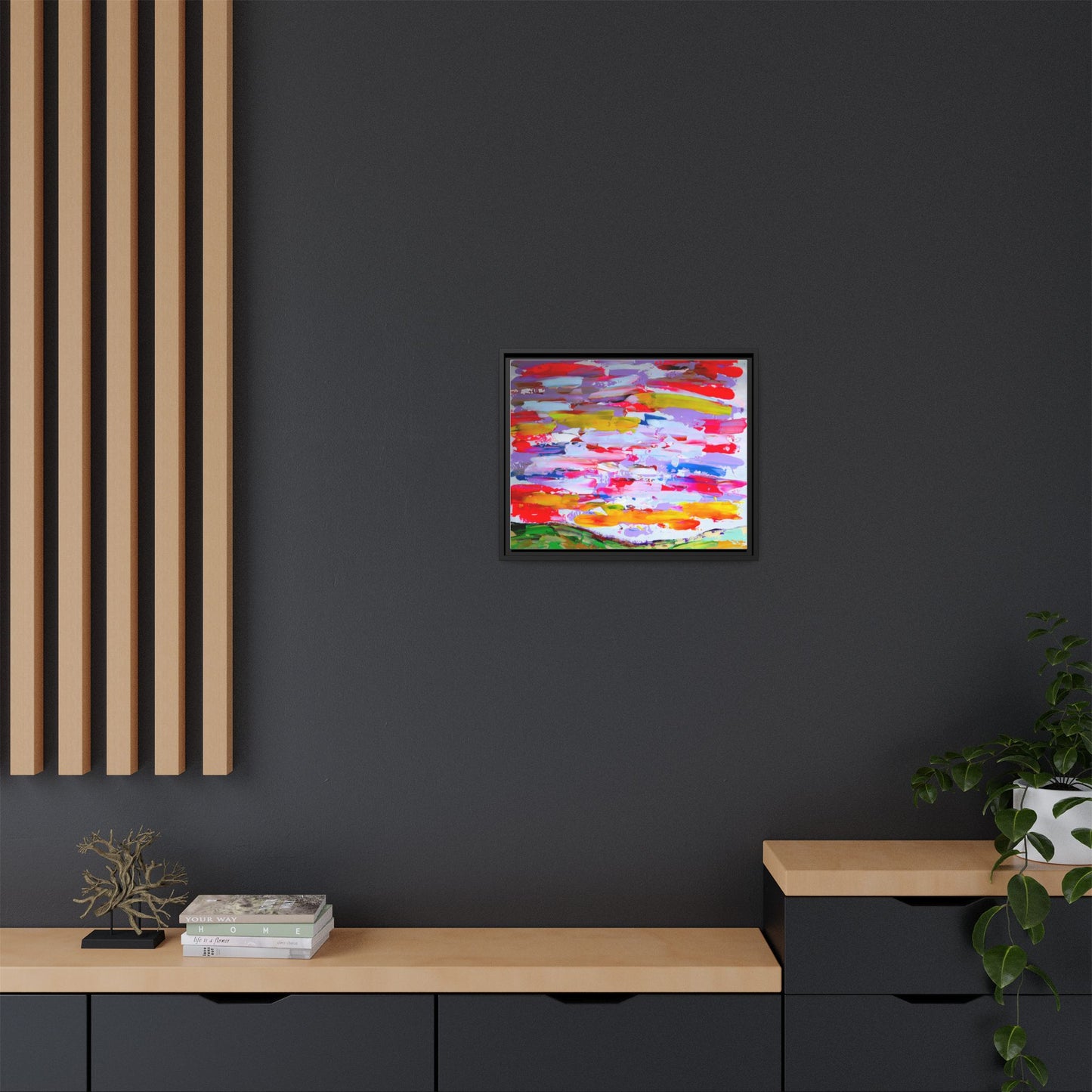 Sunny day in may by Norman Barrett Framed Matte Canvas Wall Art