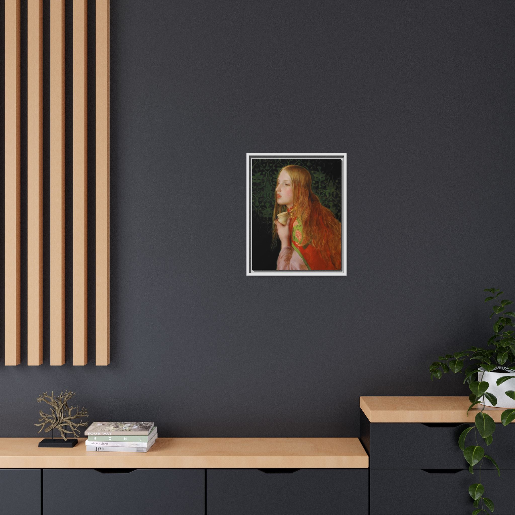 Mariya Magdalena by Frederick Sandys Framed Matte Canvas Wall Art Print