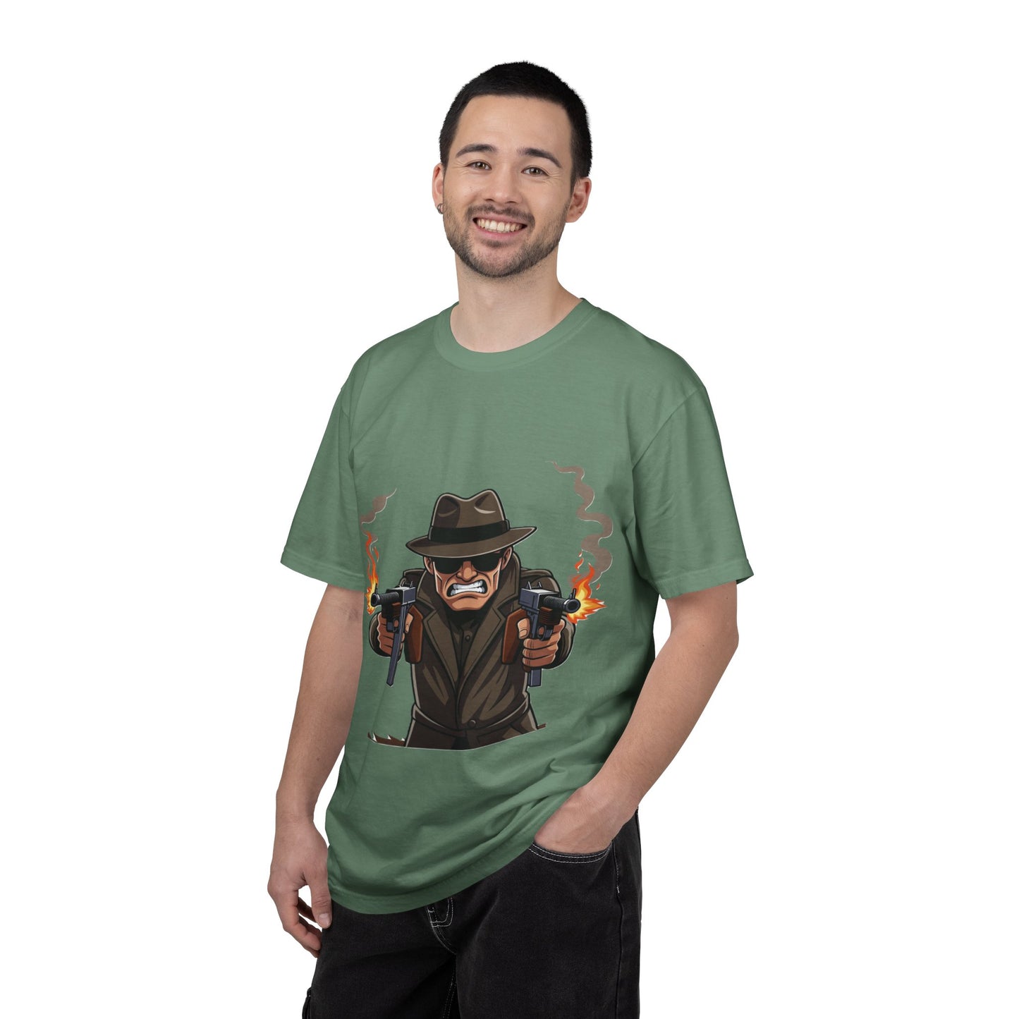 Vintage Gangster Shooter T-Shirt – Retro Mobster Graphic Tee