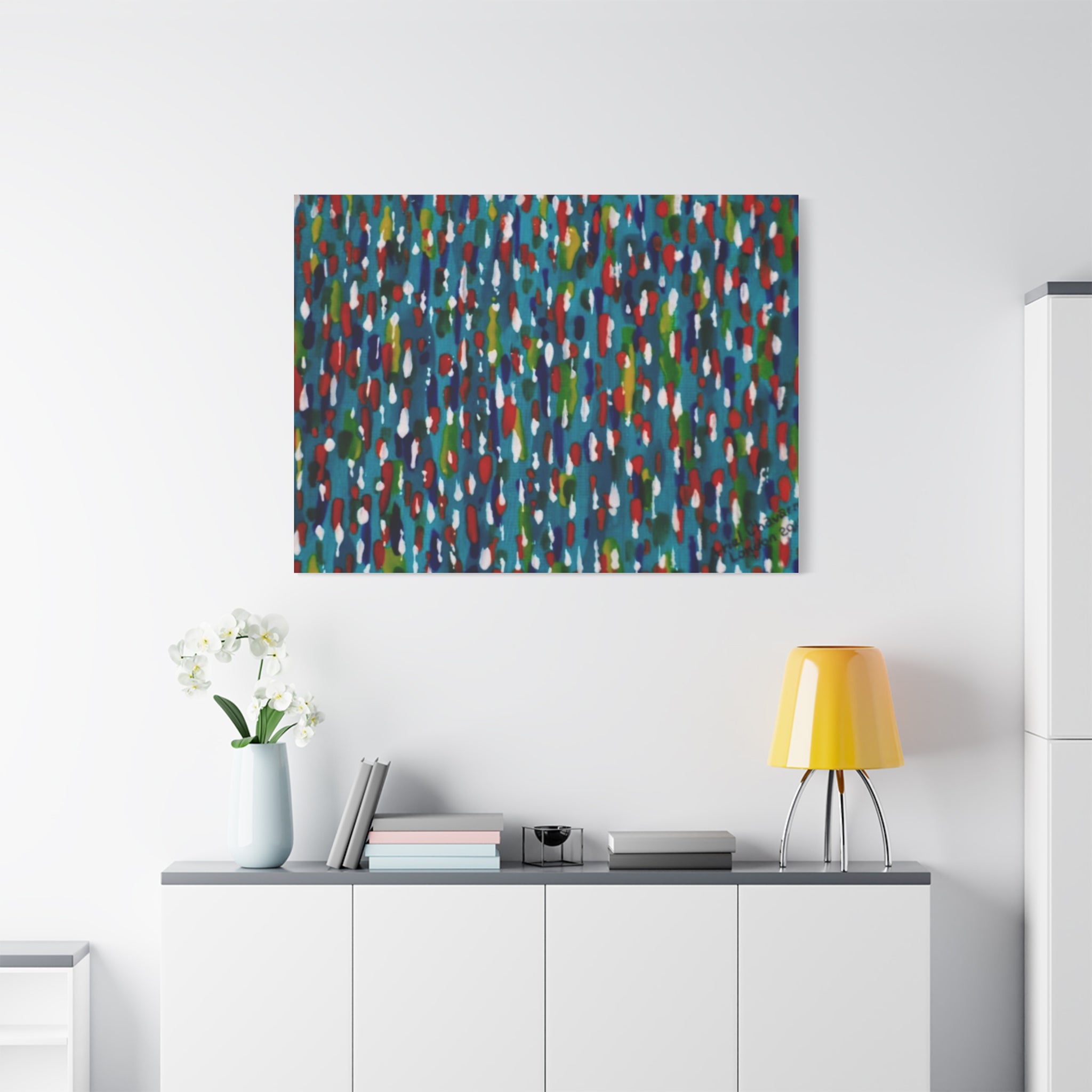 Colours Of The Soul Reflecting On Water by Ariel Chavarro Avila Matte Canvas Wall Art