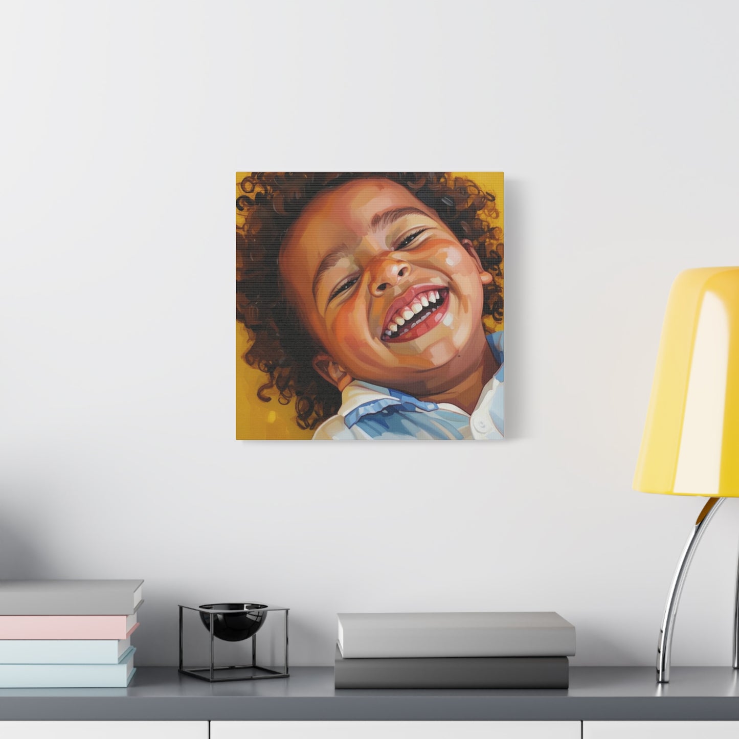 Joyful Child Portrait Canvas - Matte Stretched Wall Art