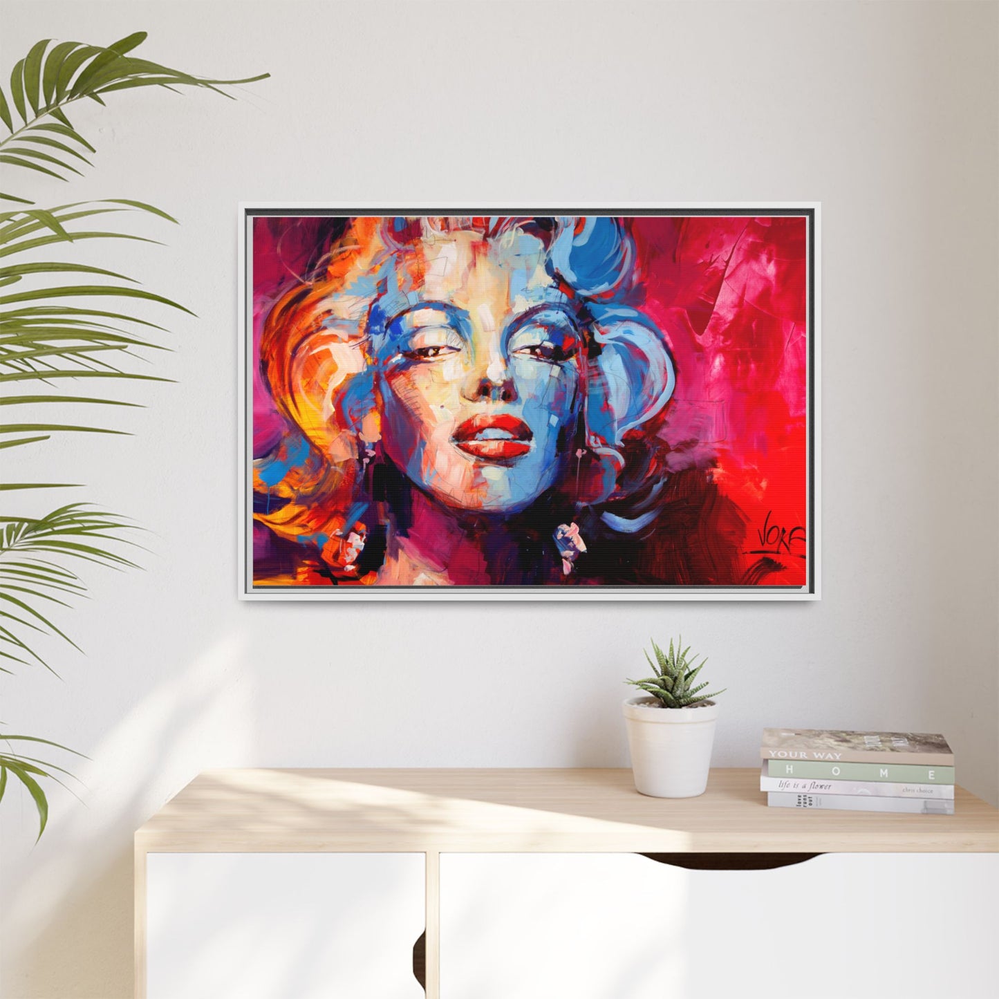 Marilyn Monroe attributed to Voke Matte Canvas Framed Wall Art