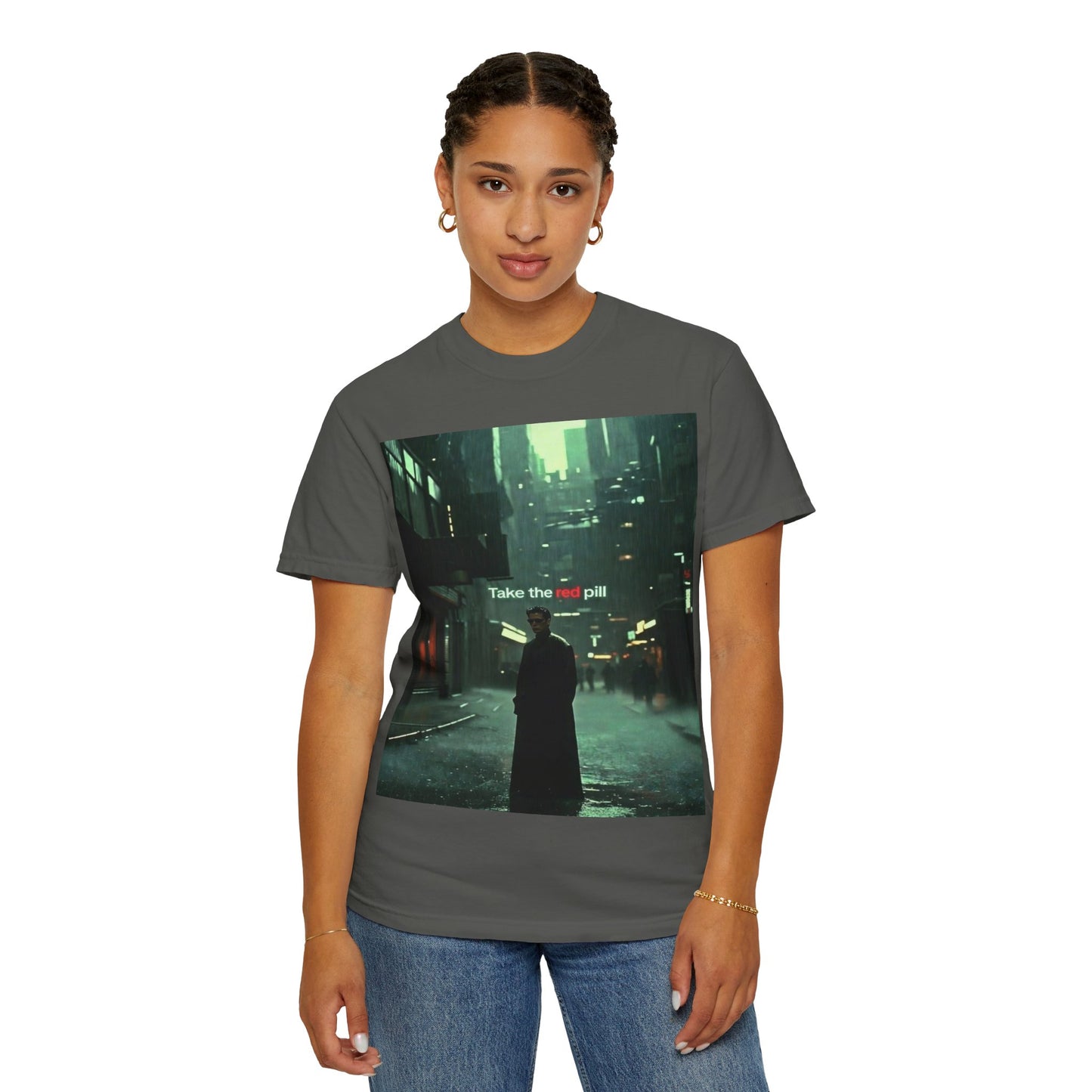 Take the Red Pill T-Shirt — Cyberpunk Noir Graphic Tee