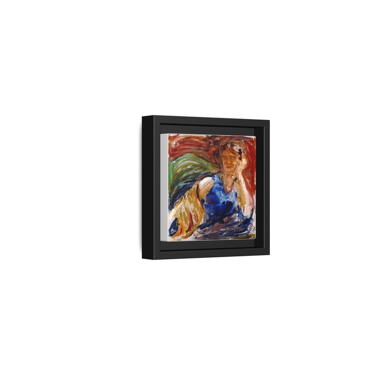 Portrait of hyllis Sjostrom by Akseli Gallen-Kallela Canvas Matte Framed Wall Art Print