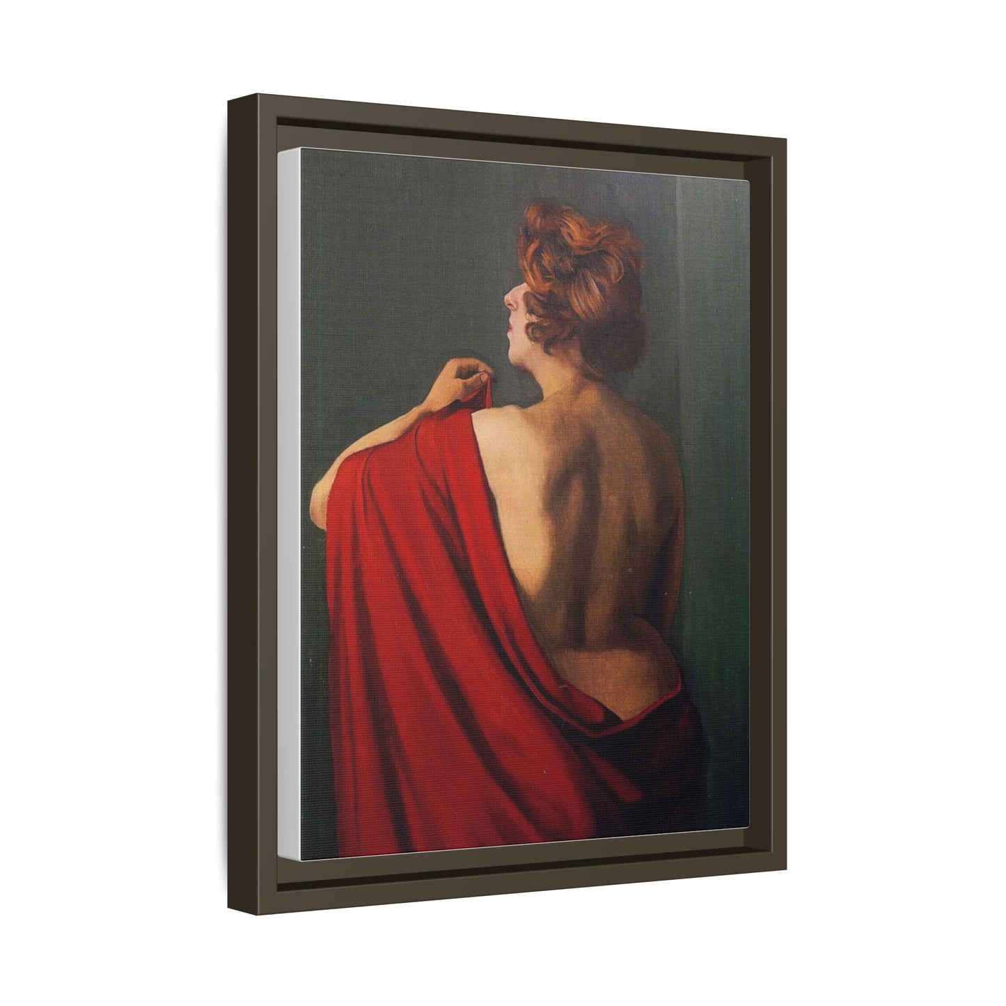 Femme au châle rouge by Félix Vallotton Framed Matte Canvas Wall Art Print