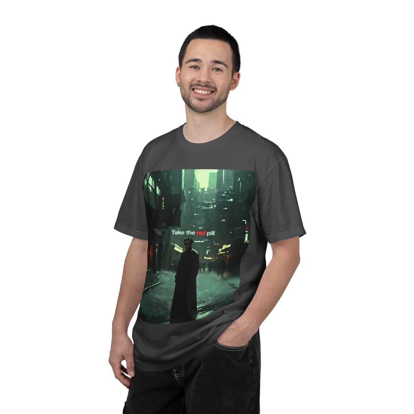 Take the Red Pill T-Shirt — Cyberpunk Noir Graphic Tee