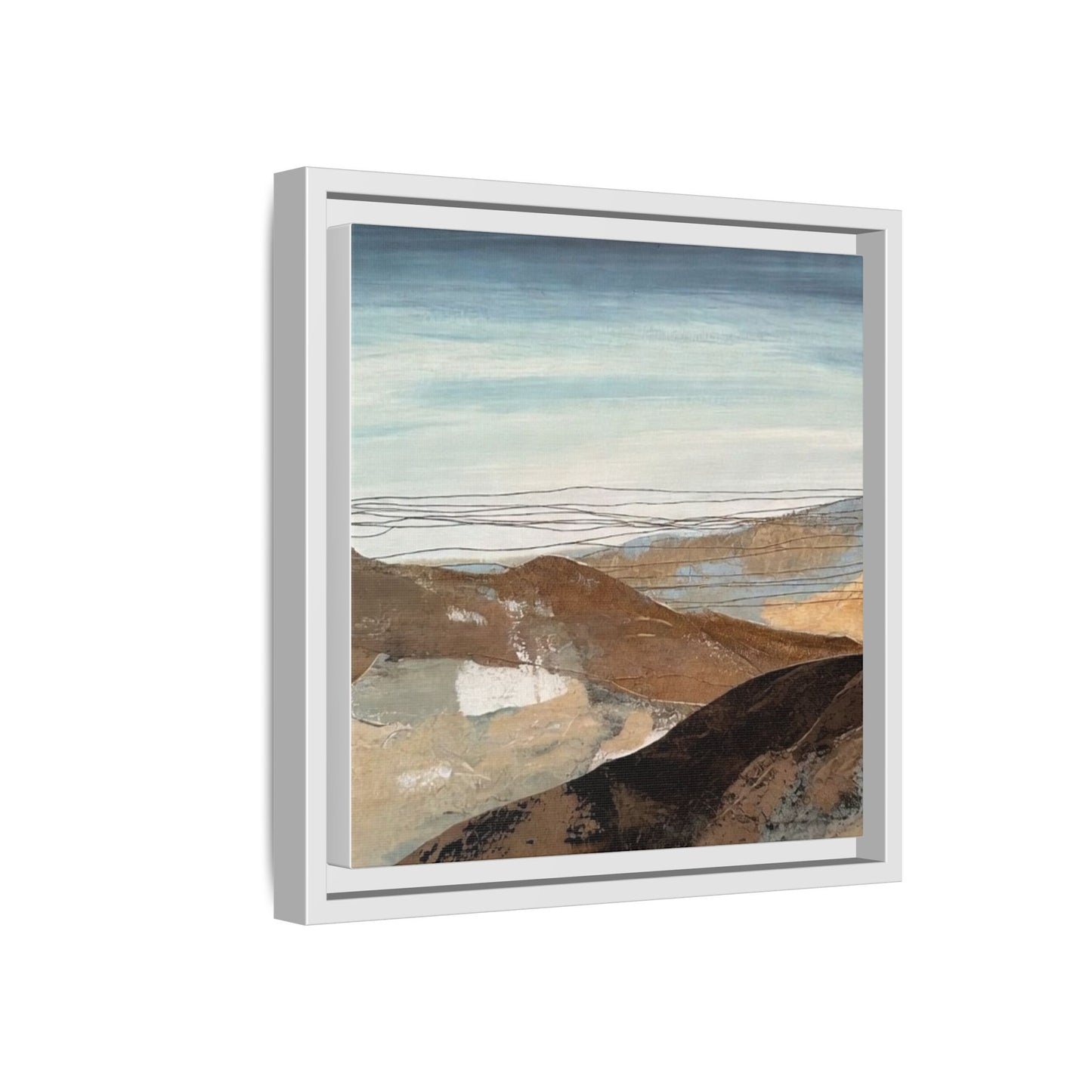 Framed Matte Canvas Art — Serene Abstract Landscape