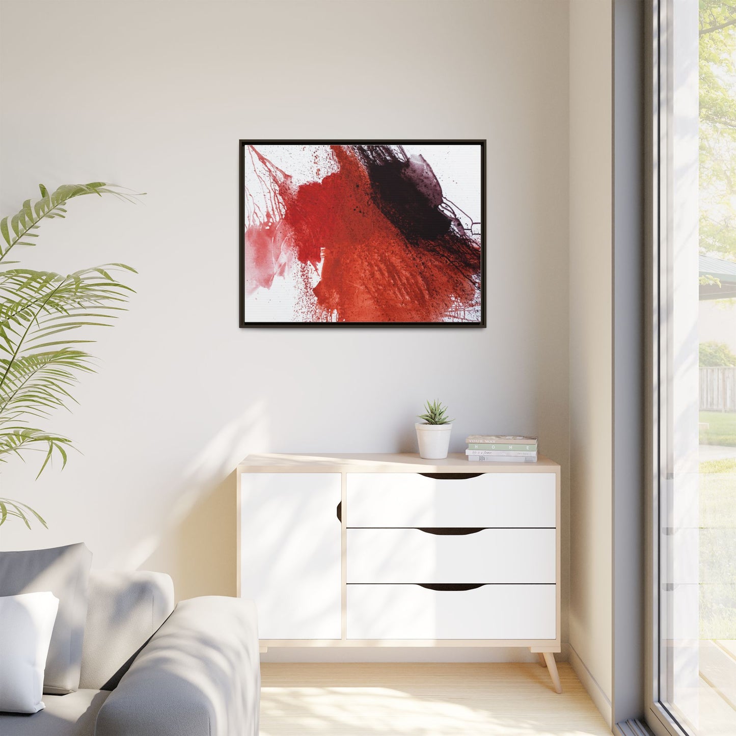 Flame by Natalija Miladinovic Matte Canvas Framed Wall Art