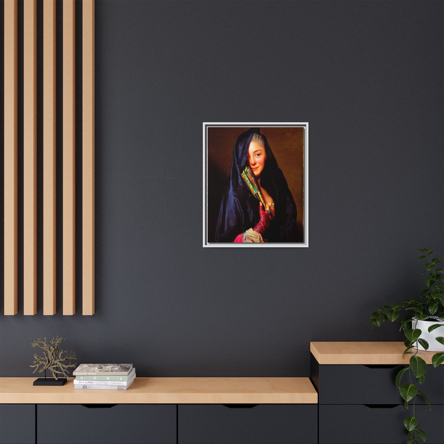 Framed Matte Canvas Wall Art — Classical Portrait Print