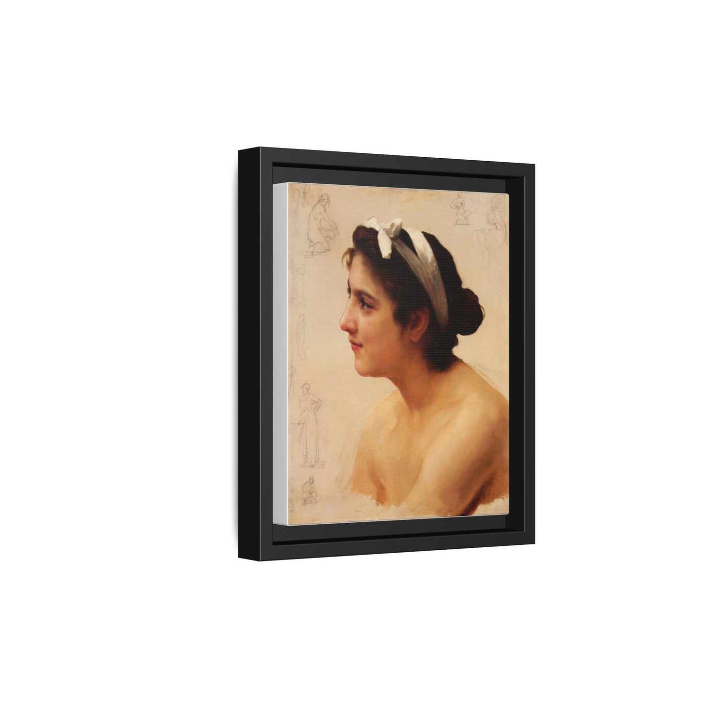Study Of A Woman For Offering To Love by William Adolphe Bouguereau Framed Matte Canvas Print