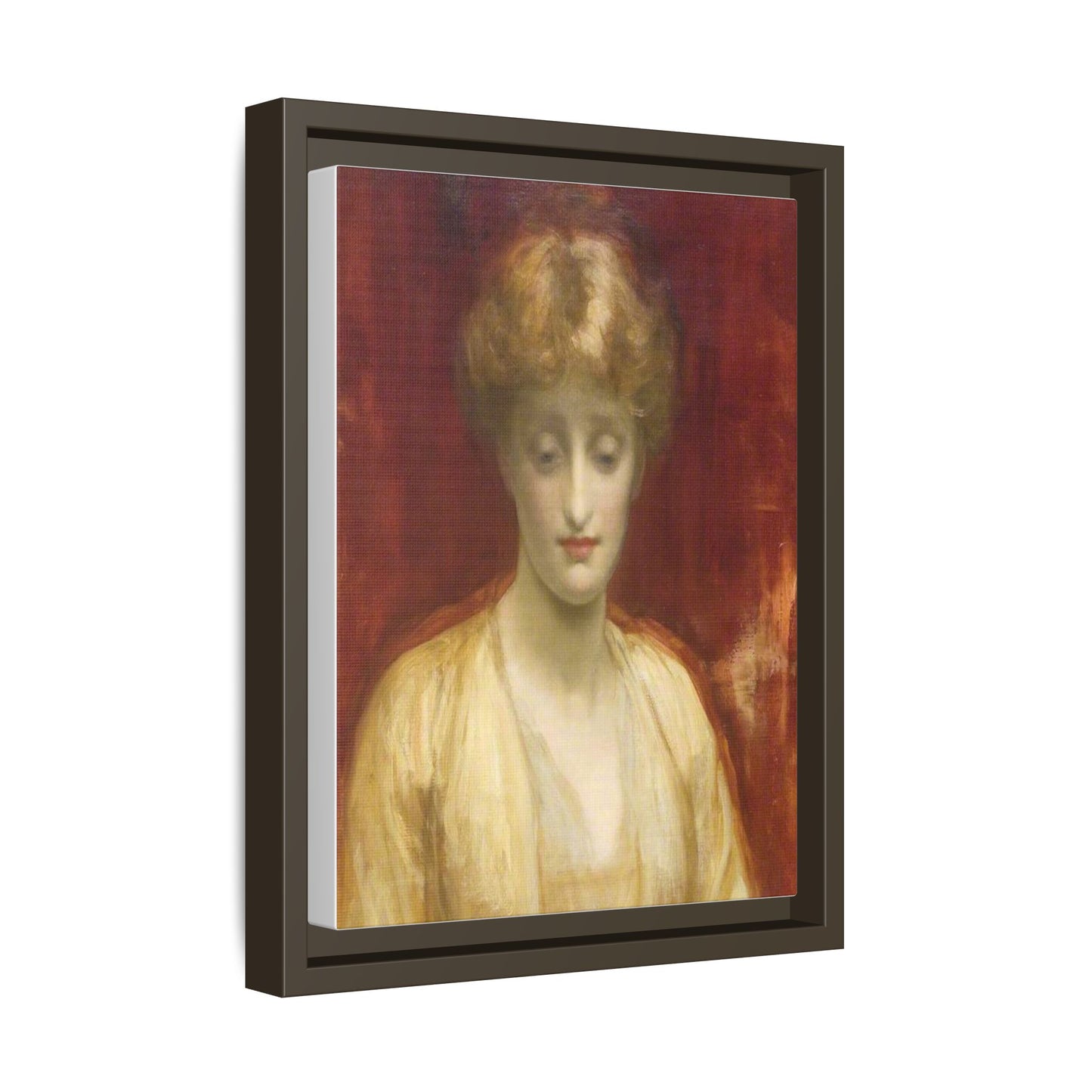Mrs Williams by Lord Frederic Leighton Framed Matte Canvas Portrait Wall Art Print