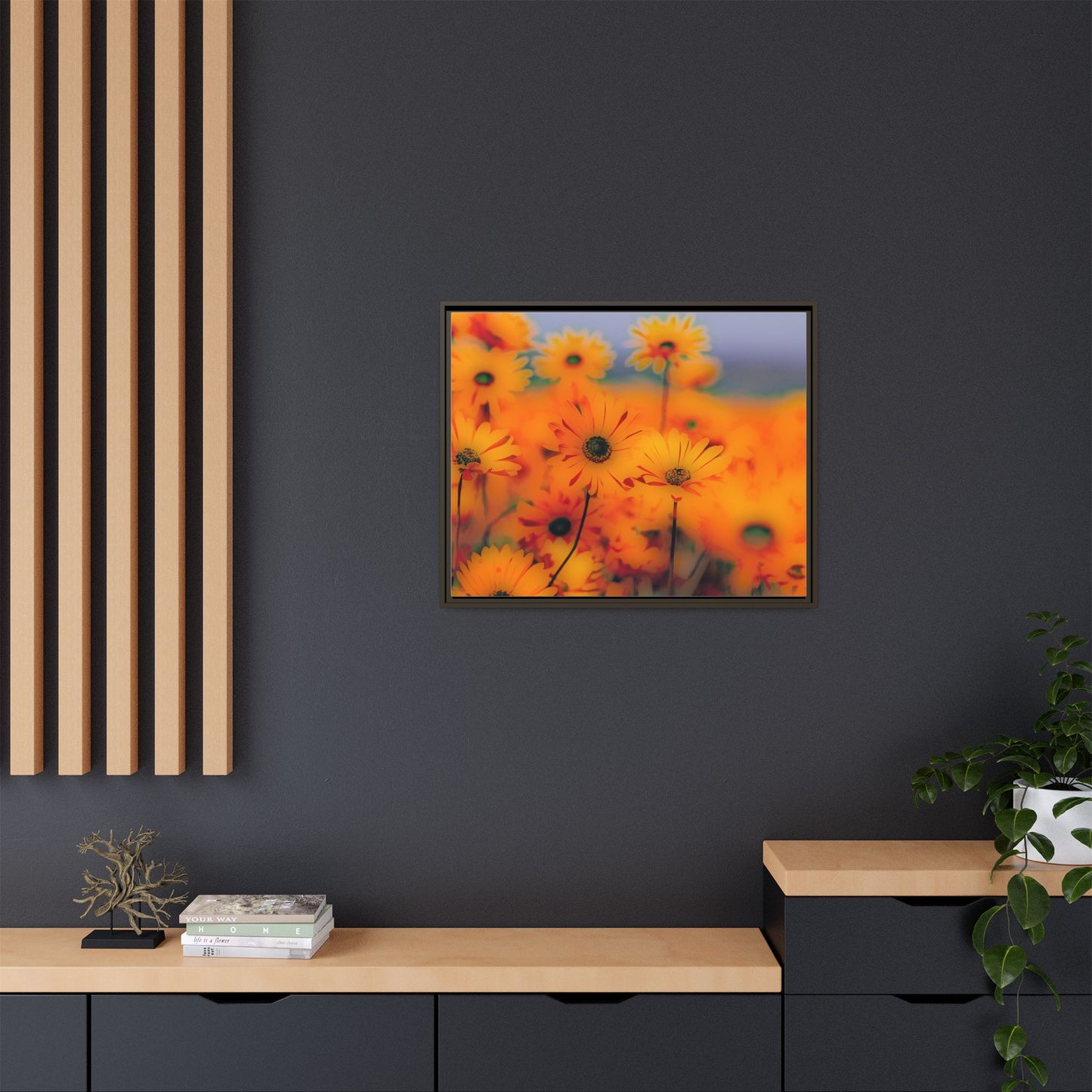 Bee Garden by Norman Barrett Framed Matte Canvas Wall Art Print
