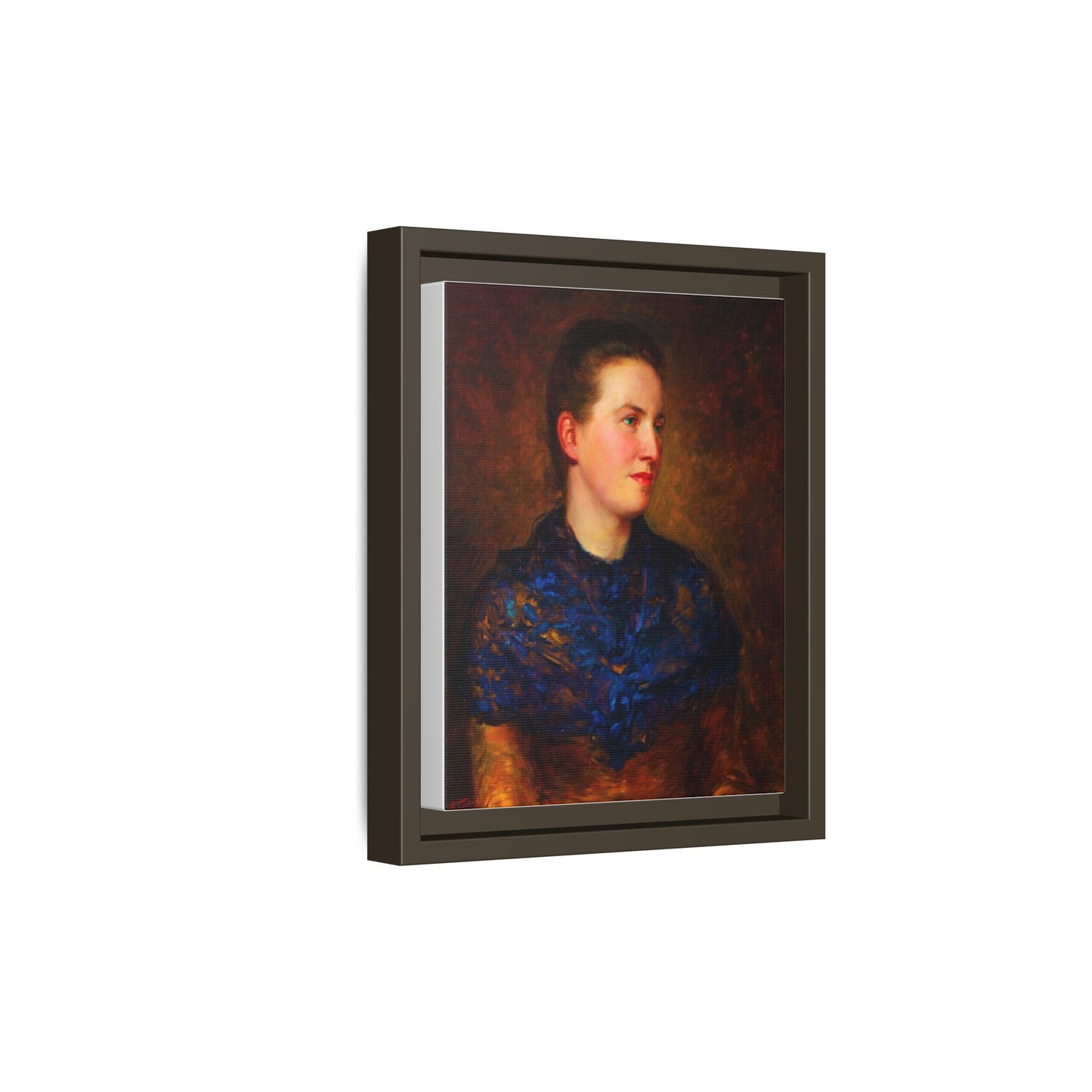 Framed Matte Canvas Portrait Print — Classic Victorian Woman Wall Art