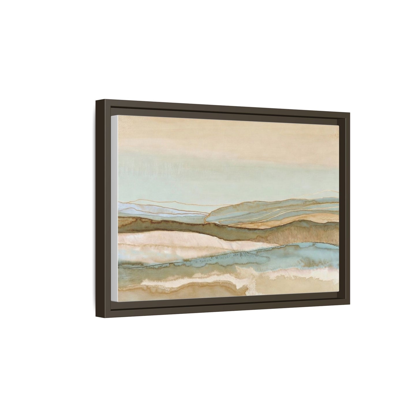 Framed Matte Canvas Coastal Abstract Landscape Wall Art