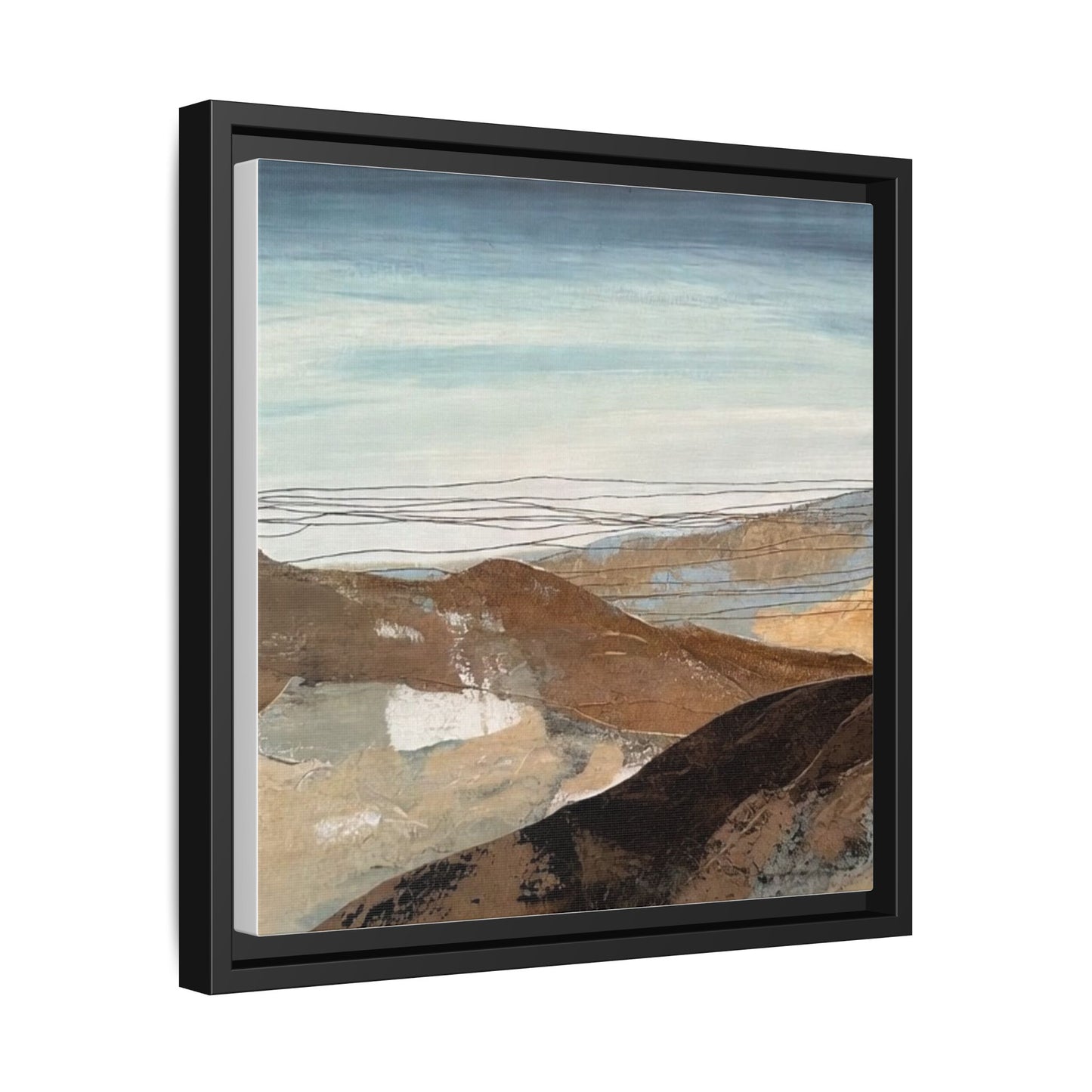 Framed Matte Canvas Art — Serene Abstract Landscape
