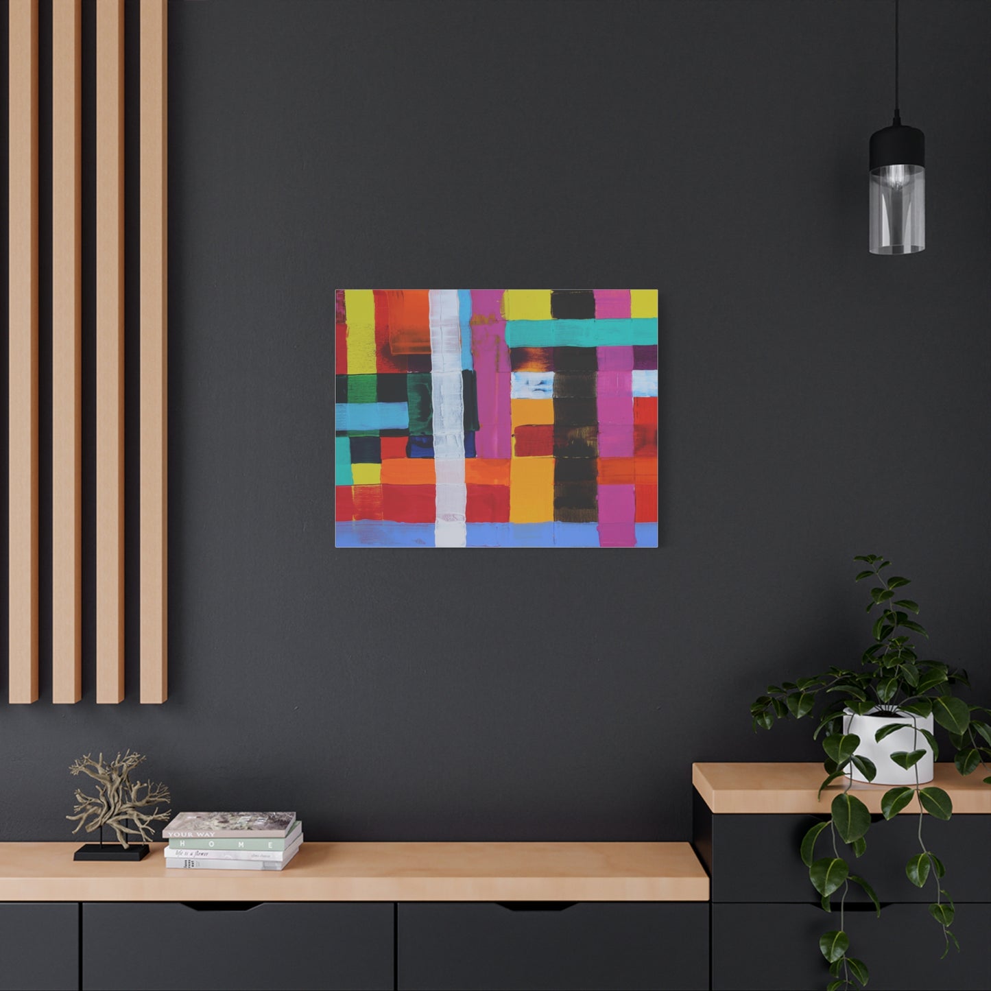 Farbfeld Malerei (Acryl) by Unknown Artist Matte Canvas Print Wall Art