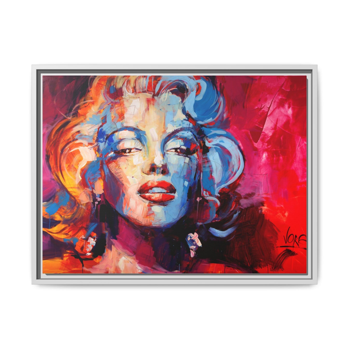 Marilyn Monroe attributed to Voke Matte Canvas Framed Wall Art