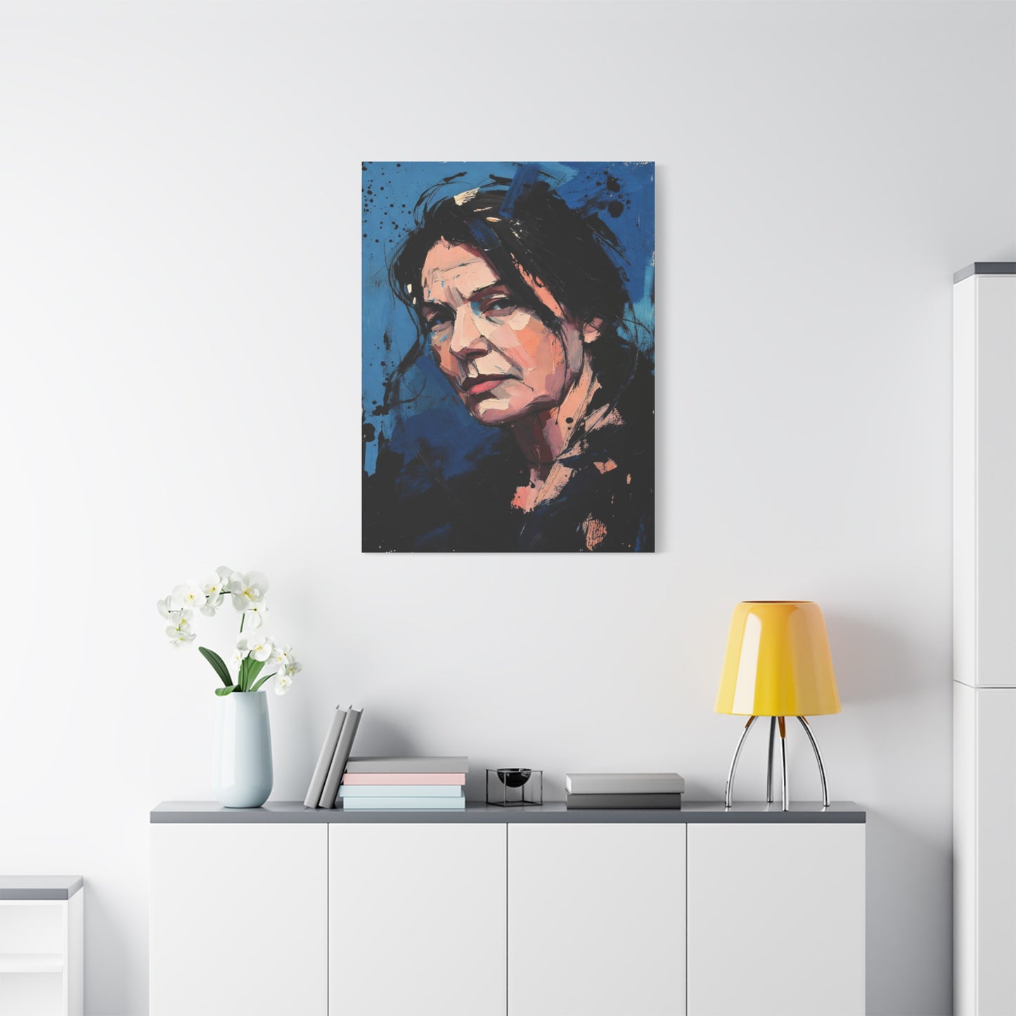 Expressionist Portrait Canvas — Matte Stretched Wall Art