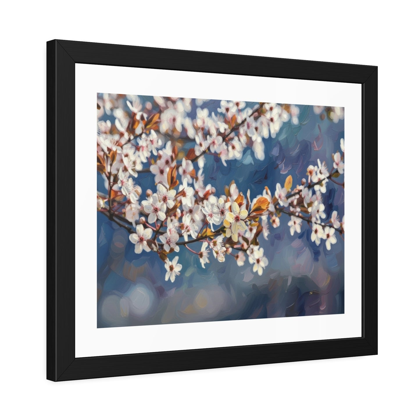 Cherry Blossom Branch Framed Poster — Floral Spring Wall Art Print
