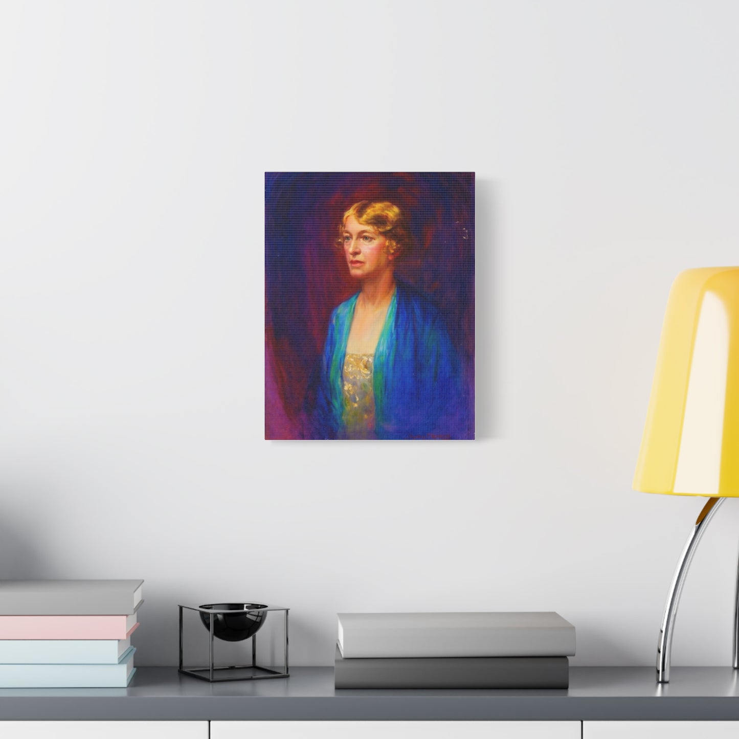 Vintage Portrait Matte Canvas Print — Elegant Early 20th‑Century Woman Wall Art
